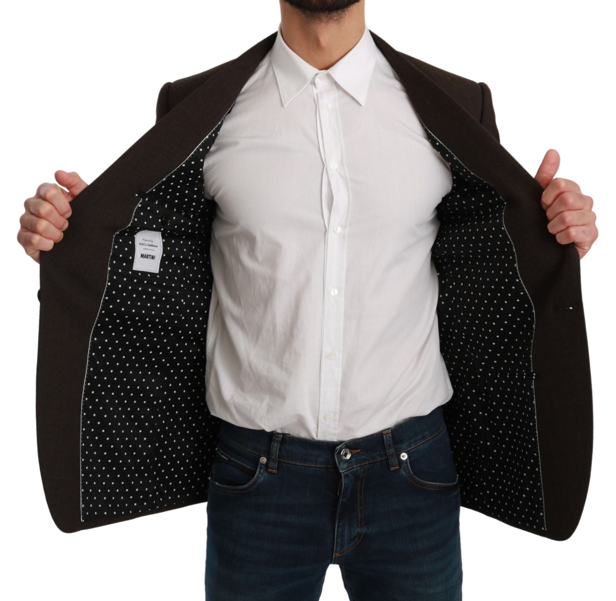 Dolce & Gabbana Brun Slim Fit Kappa Kavaj MARTINI Kavaj
