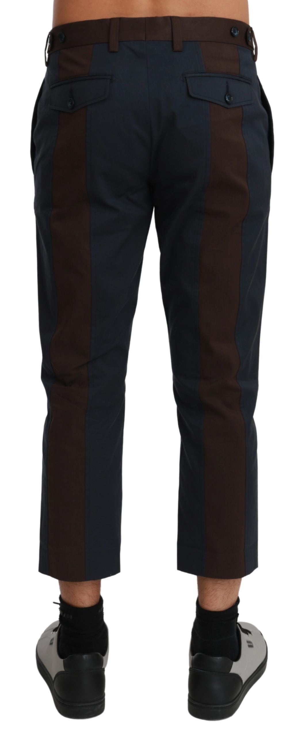 Dolce & Gabbana Chic Beskurna Randiga Casualbyxor