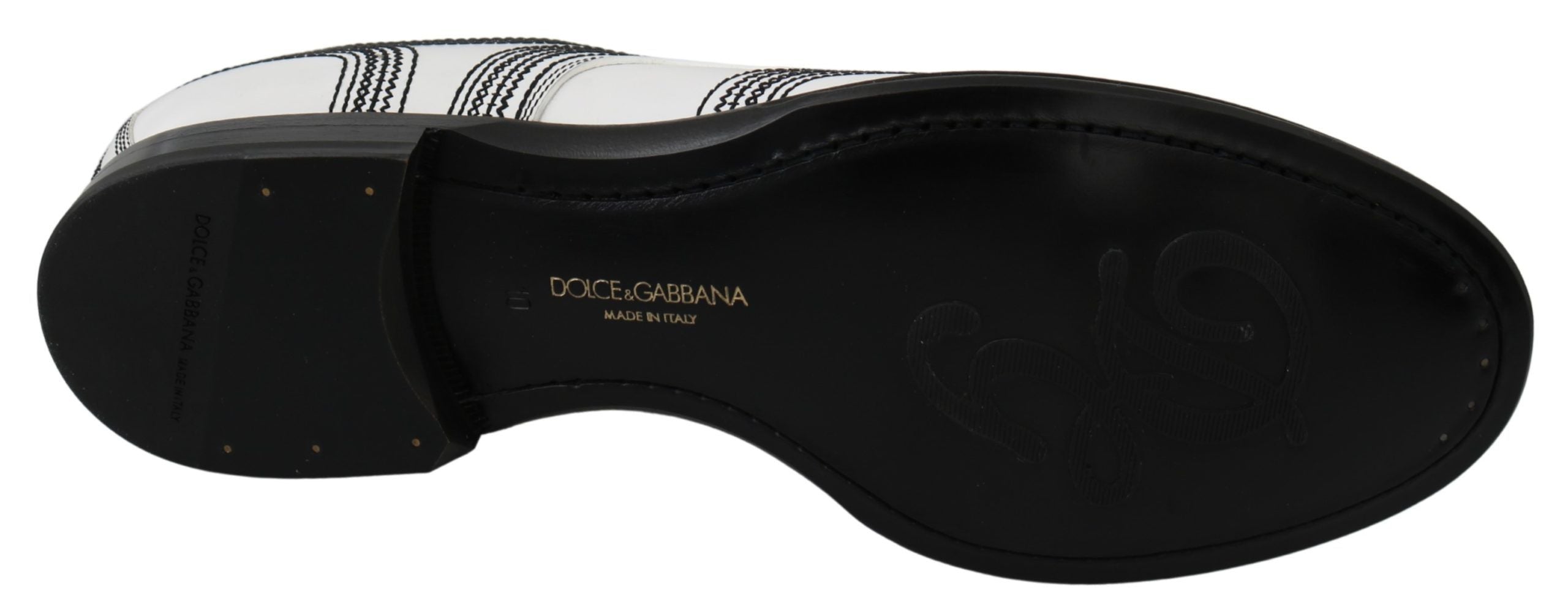 Dolce & Gabbana Vita Läder Derby Formella Svarta Spetsskor