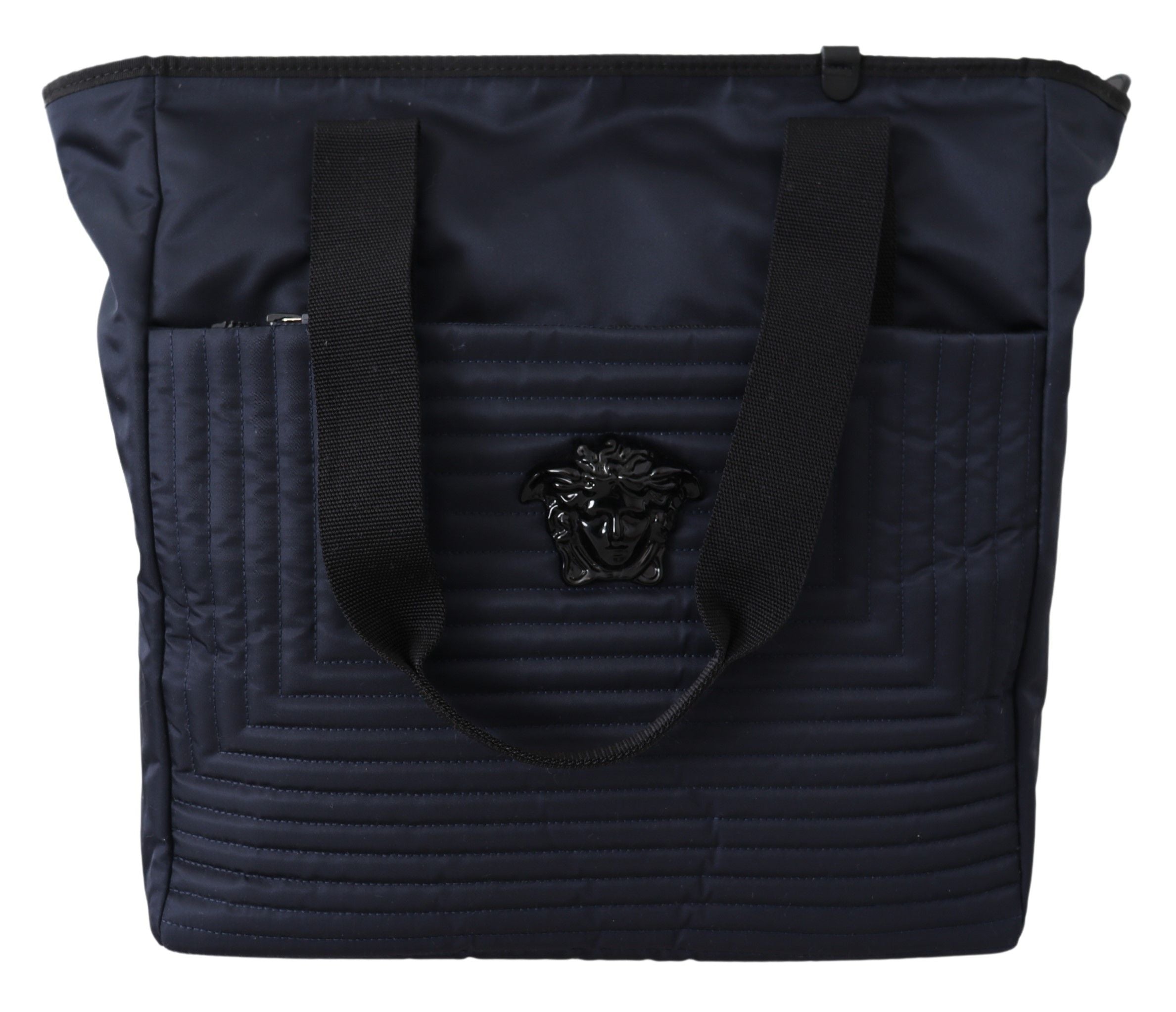 Versace elegant blå nylonväska