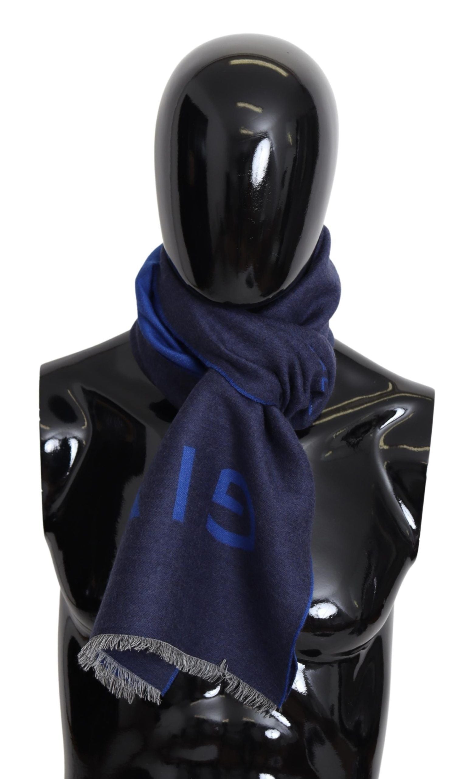 Givenchy Blå Ull Unisex Vinter Varm Halsduk Omlottsjal