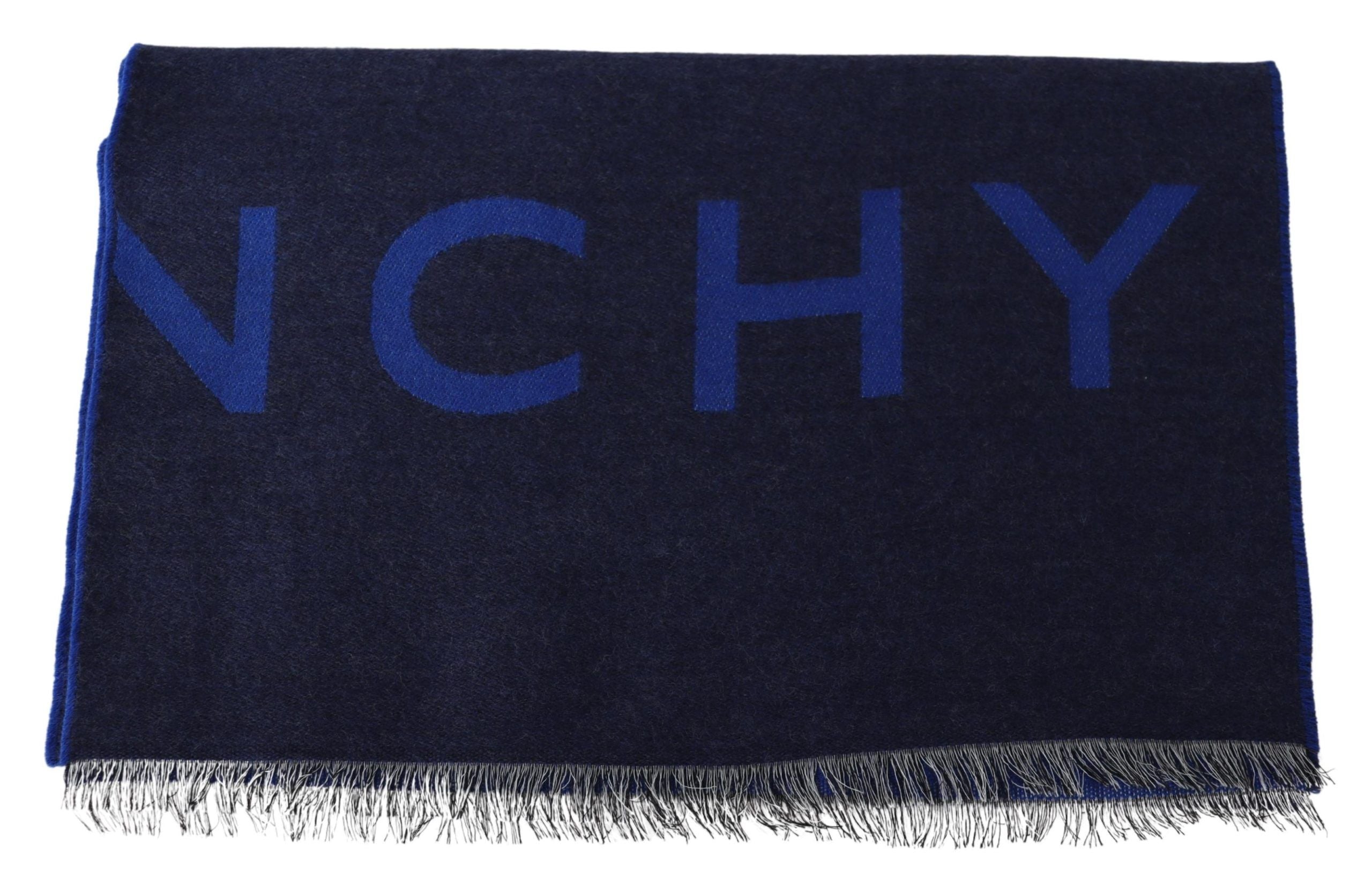 Givenchy Blå Ull Unisex Vinter Varm Halsduk Omlottsjal