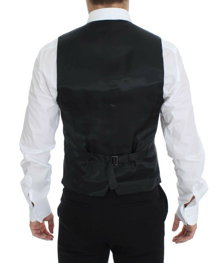 Dolce & Gabbana Grå Ull Stretch Kavaj Väst