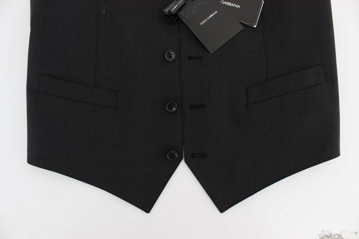 Dolce & Gabbana Grå Ull Stretch Kavaj Väst