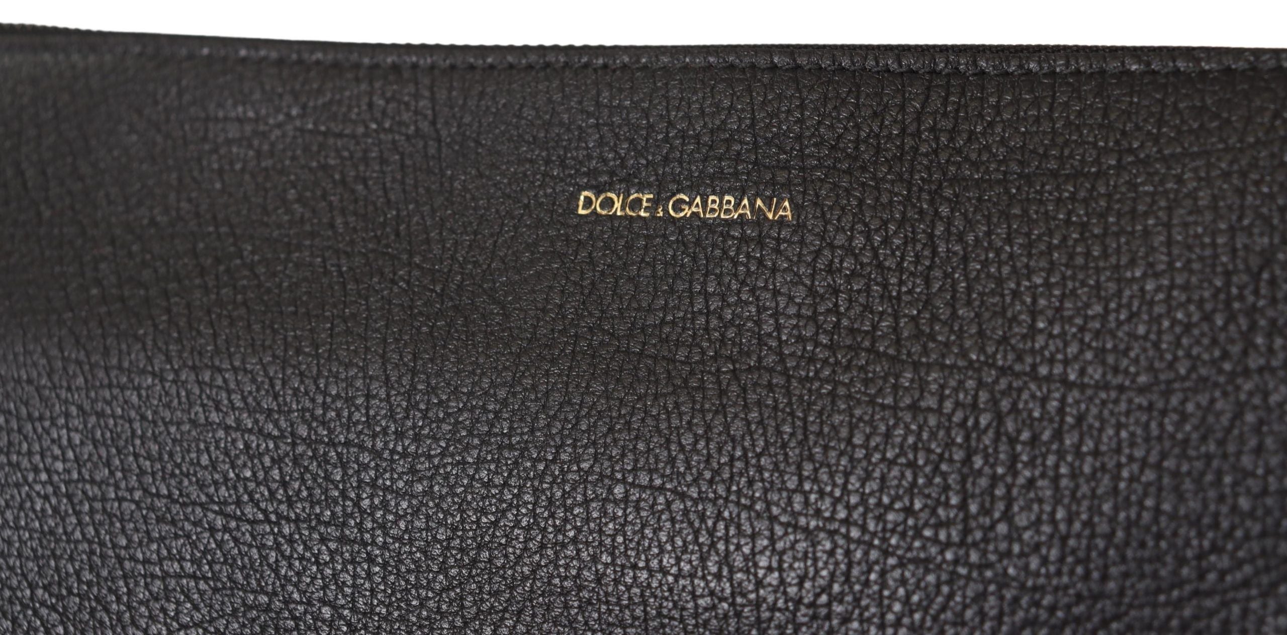 Dolce & Gabbana Svart Exotisk Läder Axelremsväska Alta Sartoria