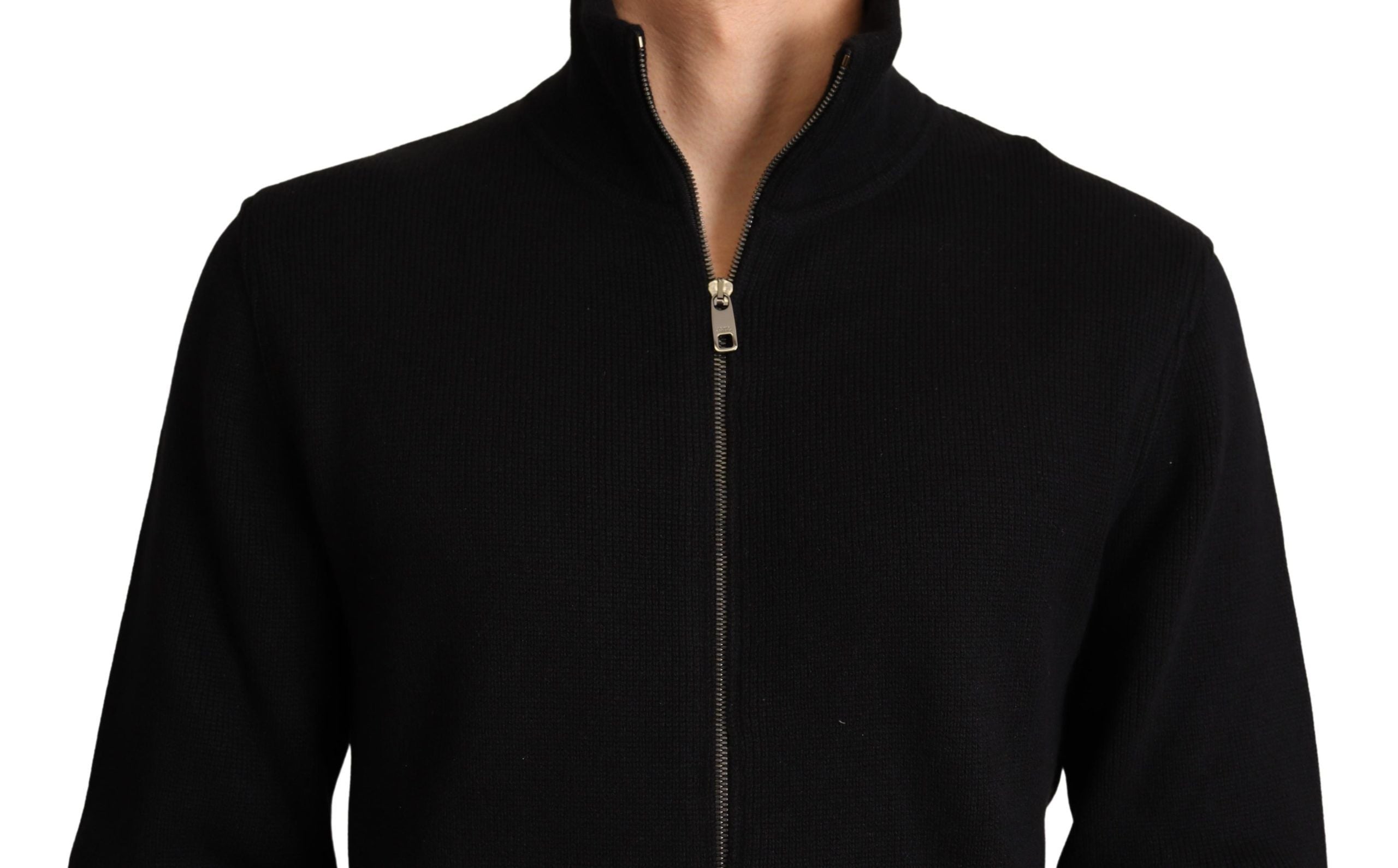 Dolce & Gabbana Svart Kashmir Zipper Herrtröja
