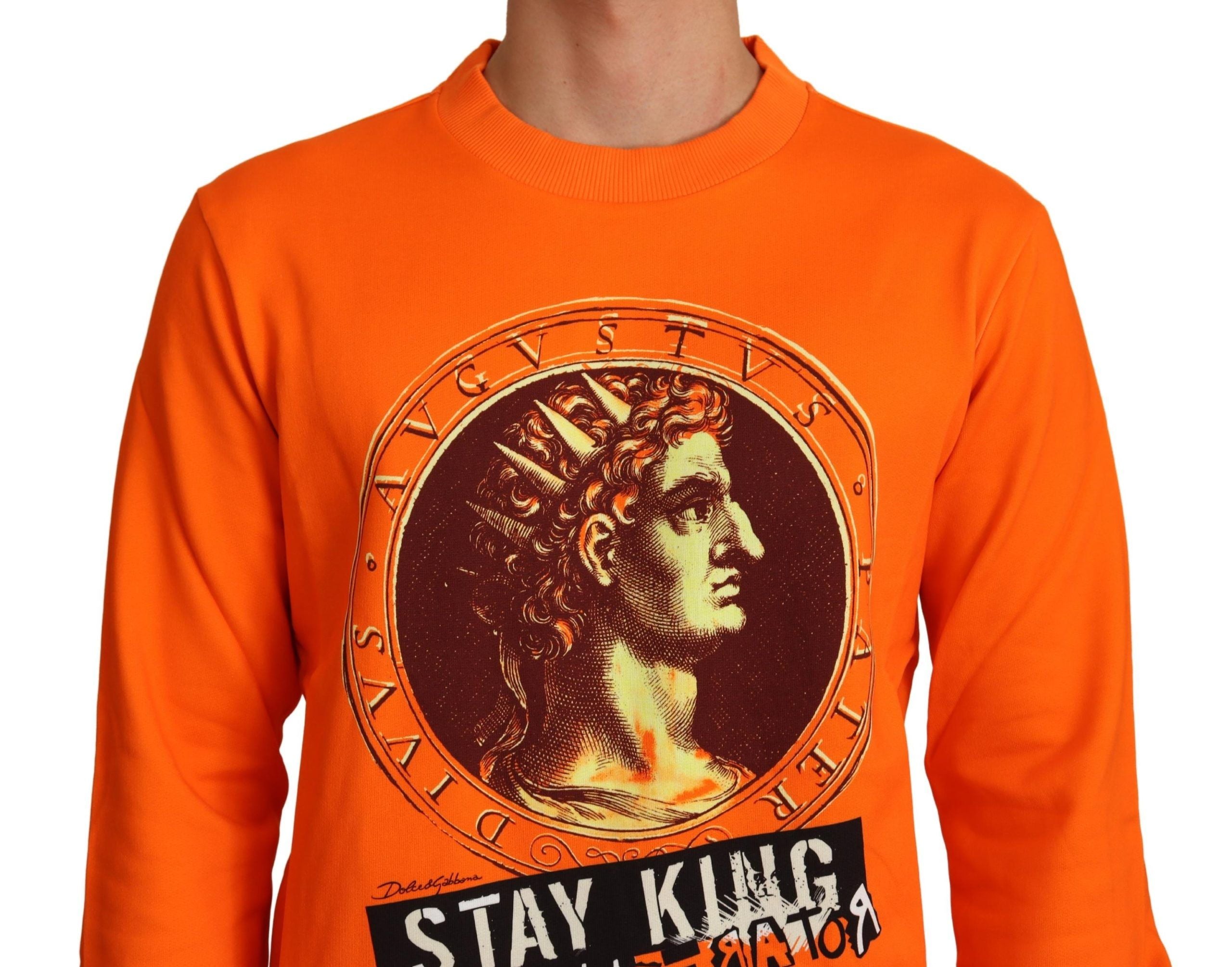Dolce & Gabbana Orange King Caesar Bomullströja