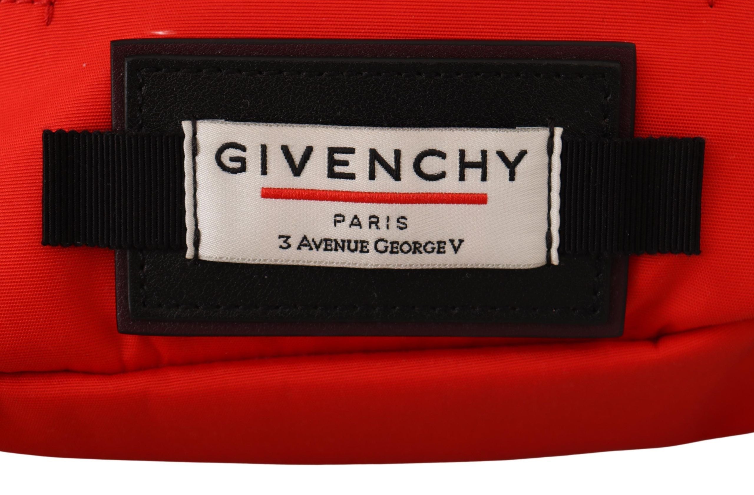 Givenchy elegant stor magväska i rött och svart