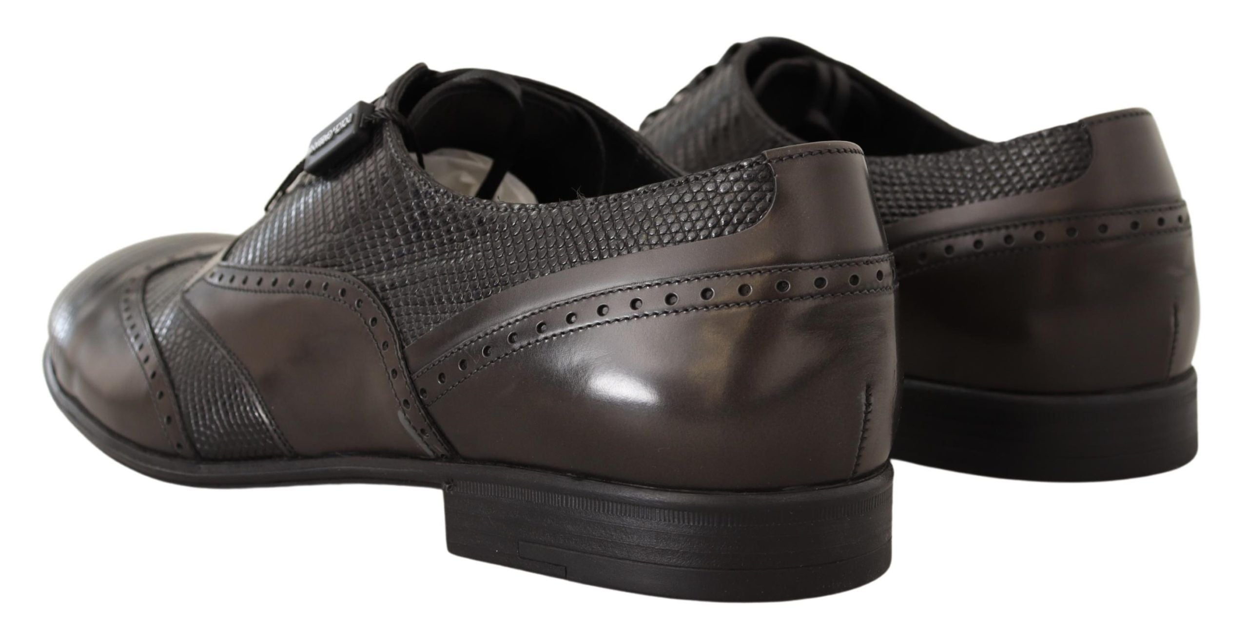 Dolce & Gabbana Bruna Oxford-skor i läder med ödlehud