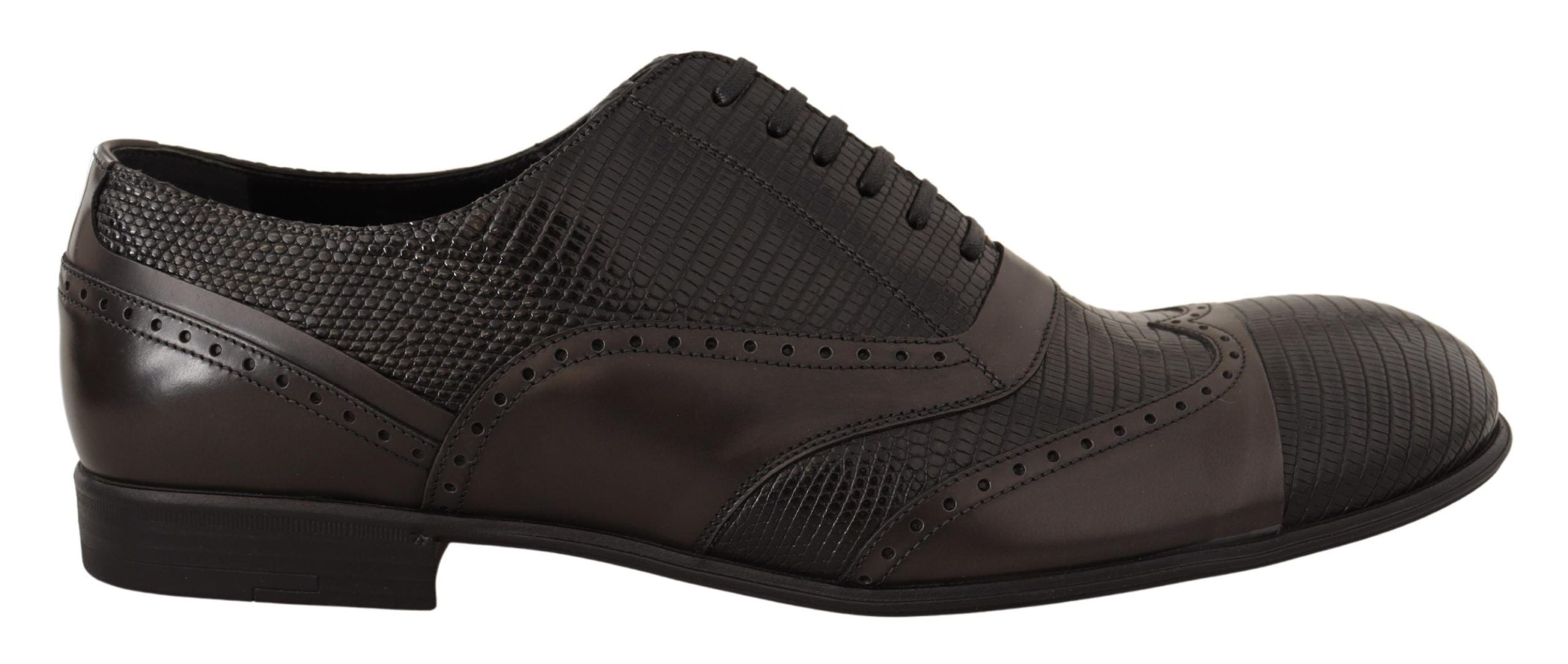 Dolce & Gabbana Bruna Oxford-skor i läder med ödlehud