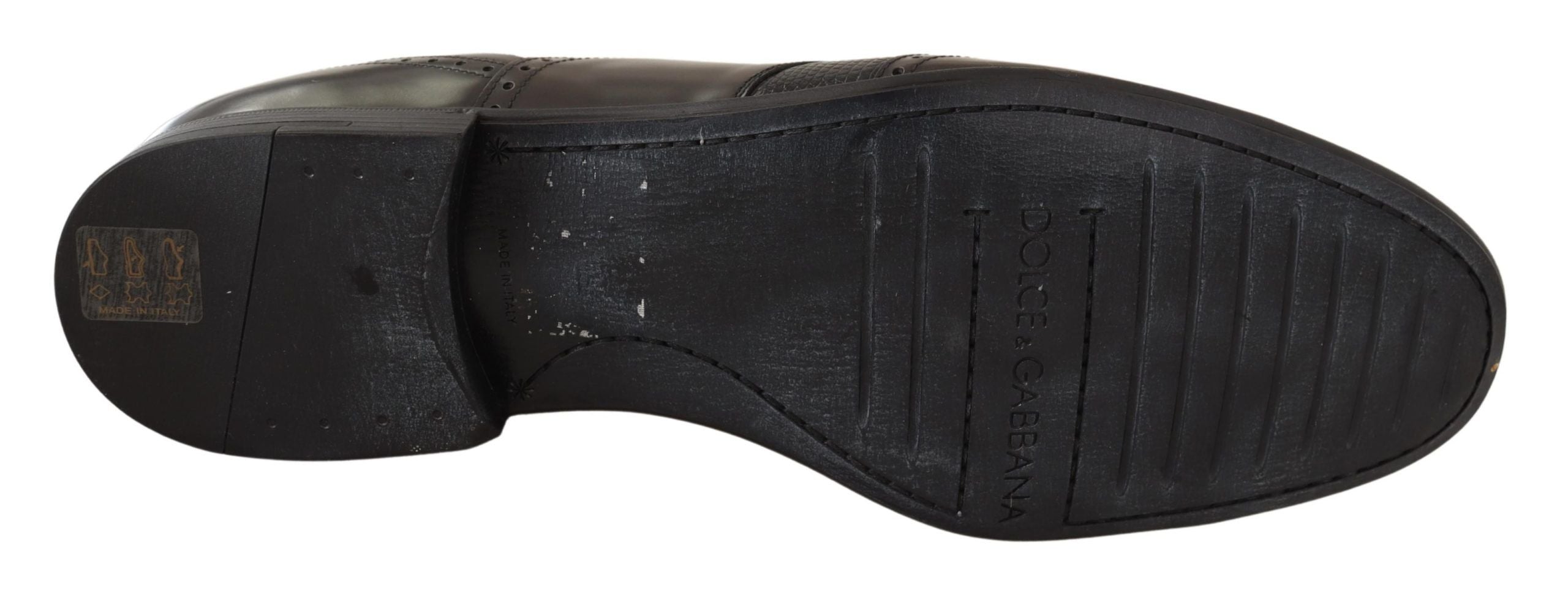 Dolce & Gabbana Bruna Oxford-skor i läder med ödlehud