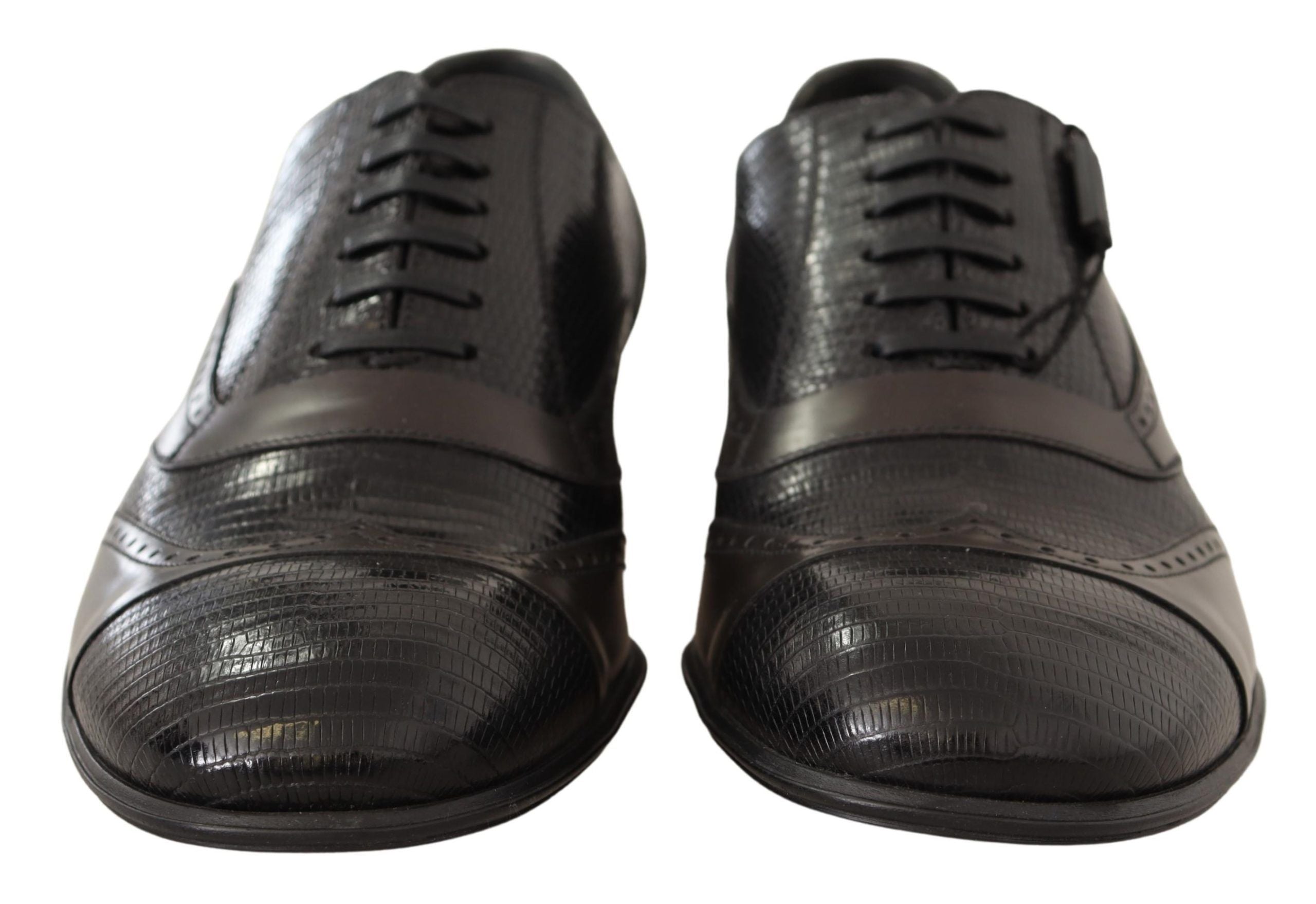Dolce & Gabbana Bruna Oxford-skor i läder med ödlehud