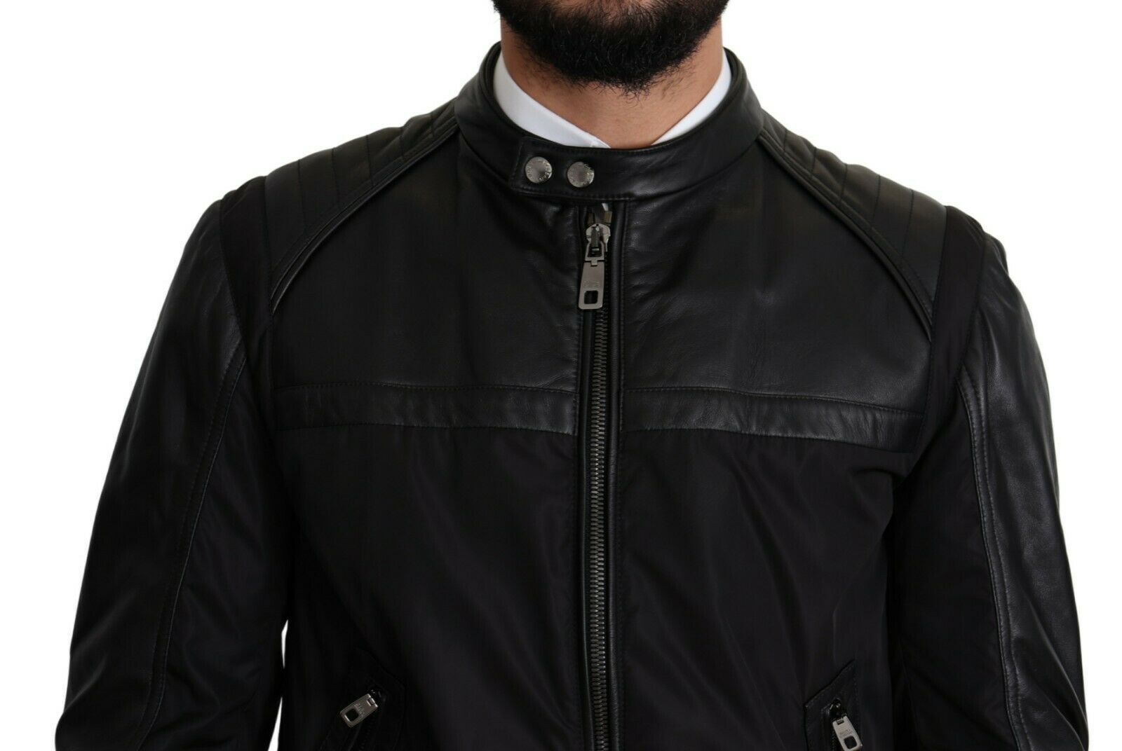 Dolce & Gabbana Svart Nylon Full Zip Herr Bomberjacka