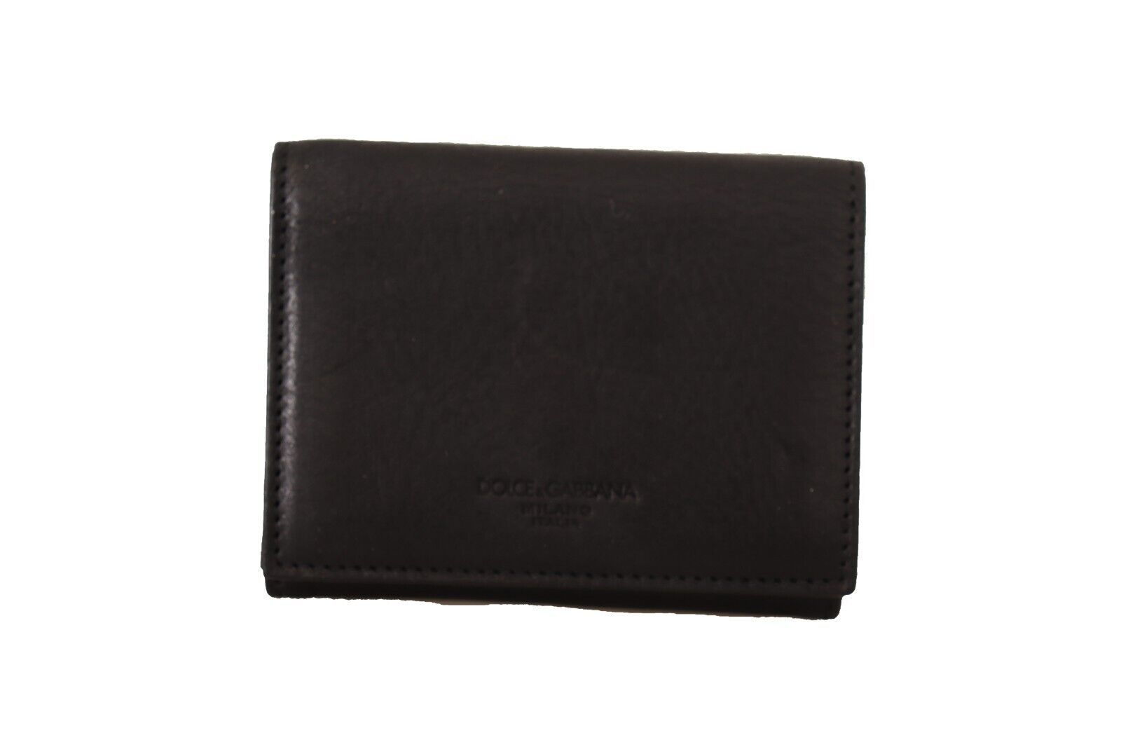 Dolce & Gabbana Svart Läder Trifold Plånbok Bälte Multi Kit Plånbok