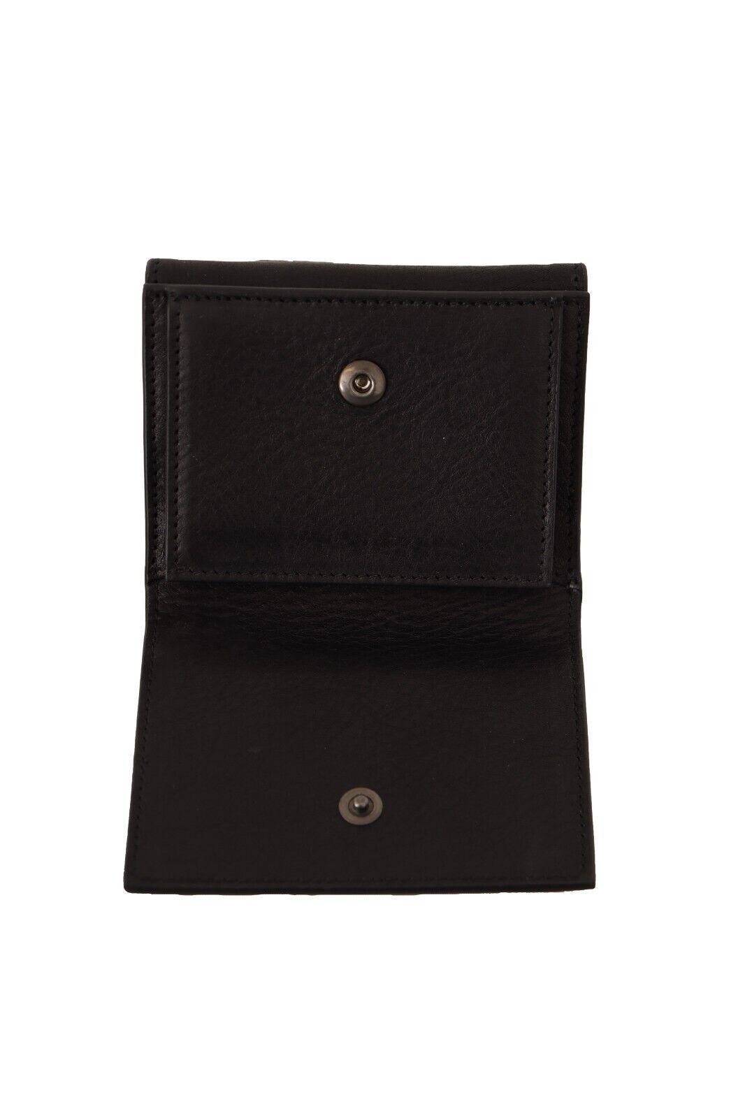 Dolce & Gabbana Svart Läder Trifold Plånbok Bälte Multi Kit Plånbok