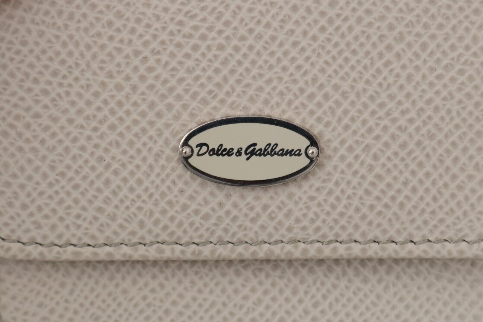 Dolce & Gabbana Vit Dauphine Läderväska med Plånbok och Kondomfodral