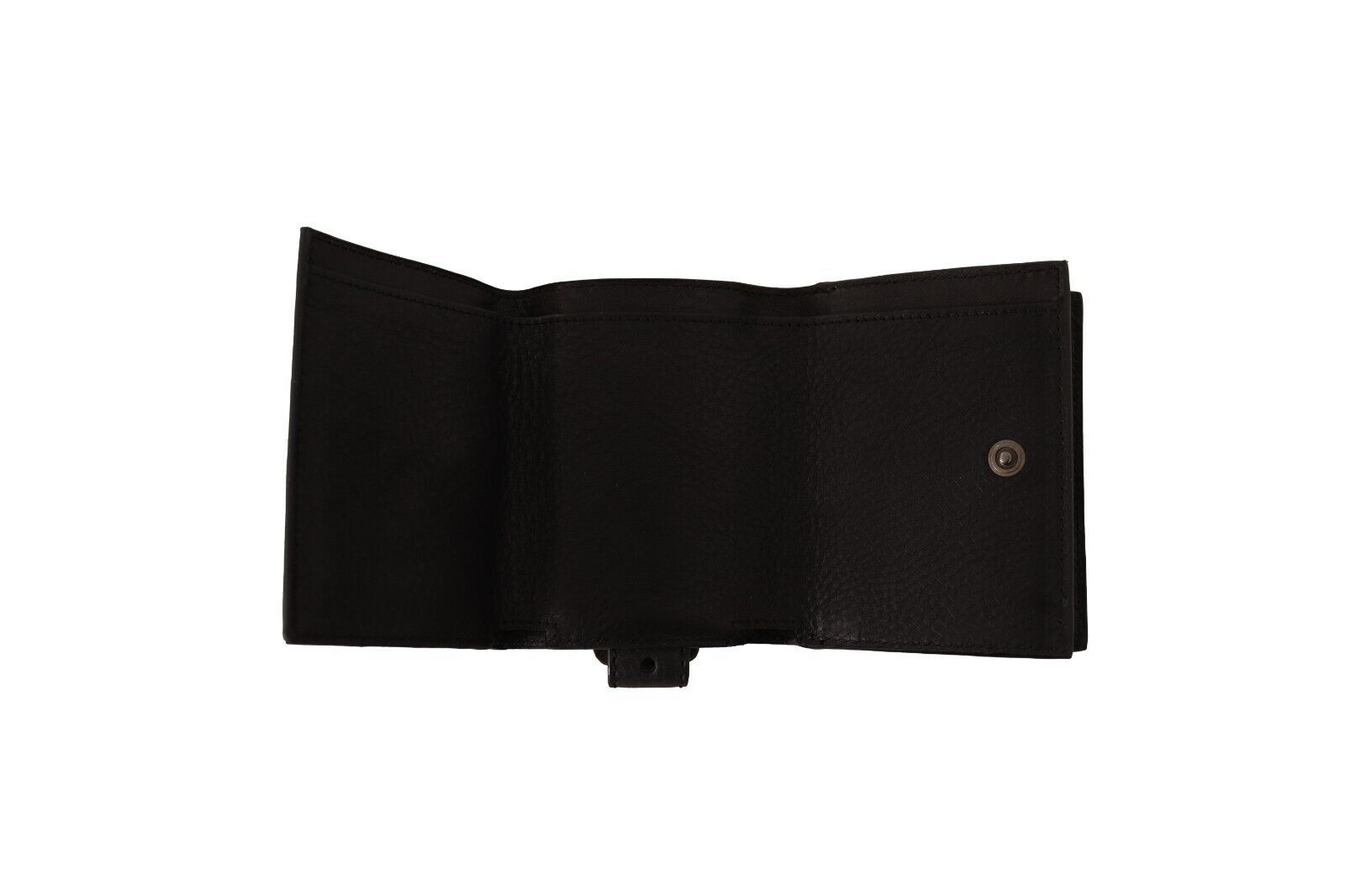 Dolce & Gabbana Svart Läder Trifold Plånbok med Bältesrem Multi Kit Plånbok