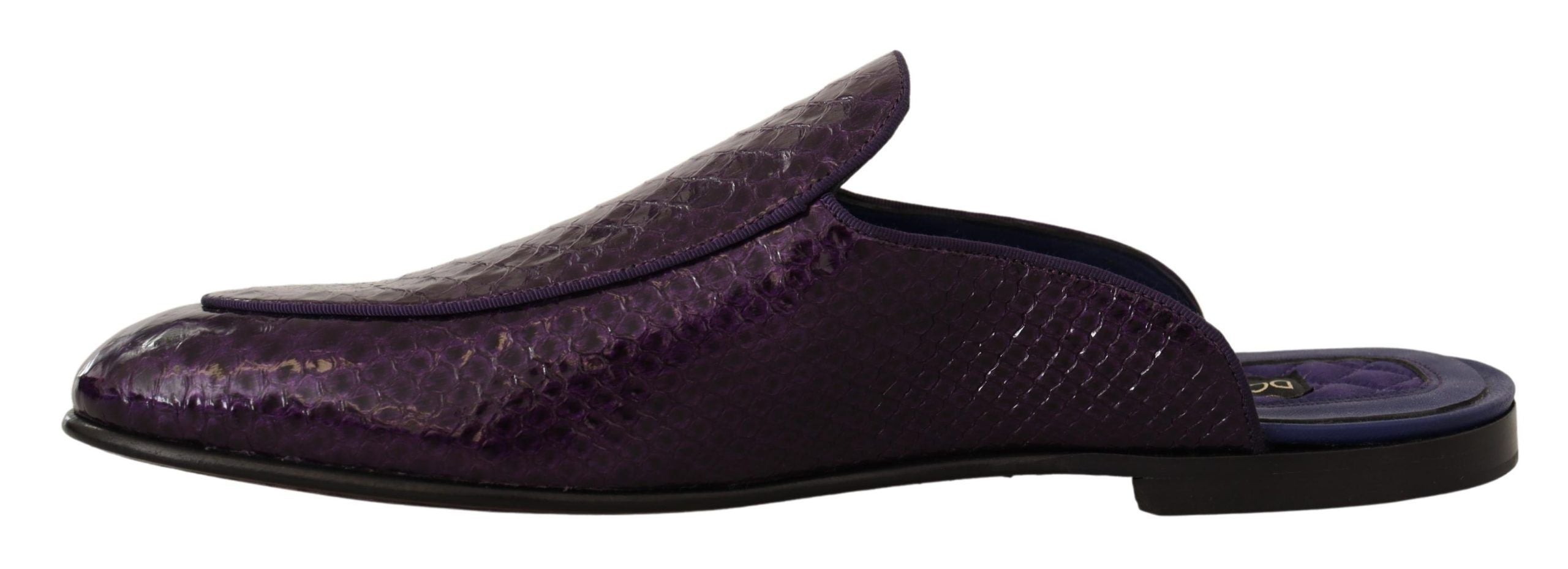 Dolce & Gabbana Lila Exotiska Läder Flats Slip-ins