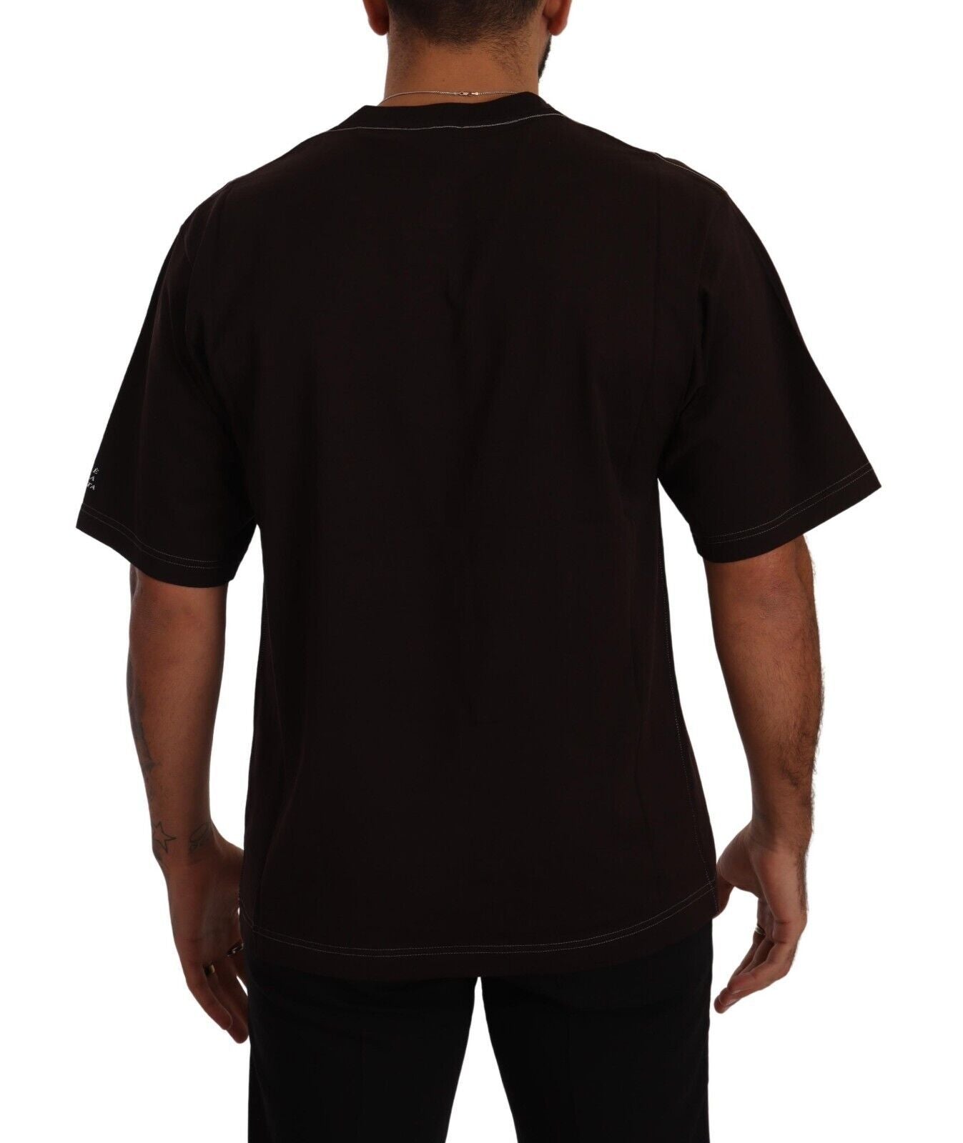 Dolce & Gabbana Bordeaux bomull L-Amore tryckt t-shirt med rund hals