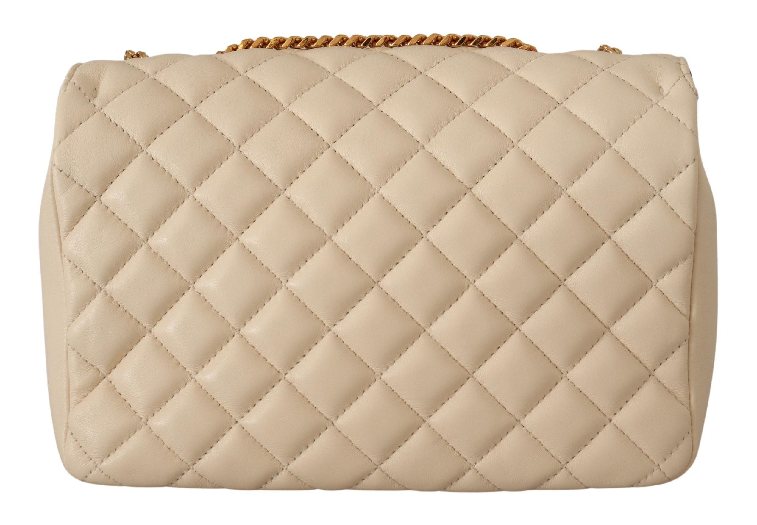 Versace Elegant Vit Axelväska i Nappaläder