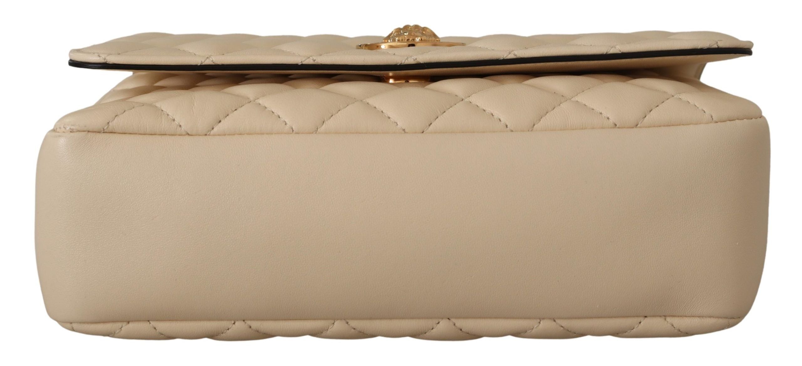 Versace Elegant Vit Axelväska i Nappaläder