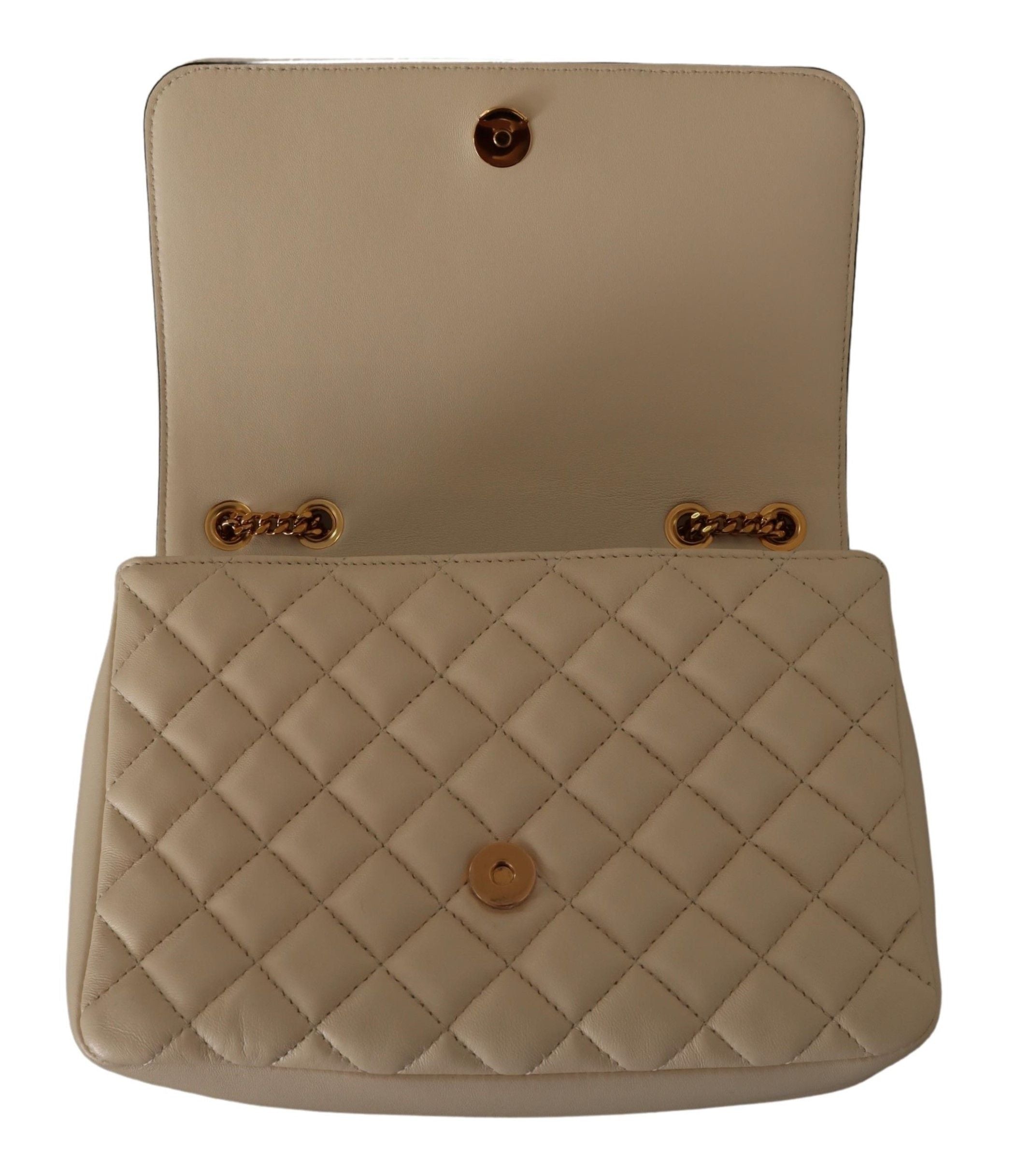 Versace Elegant Vit Axelväska i Nappaläder