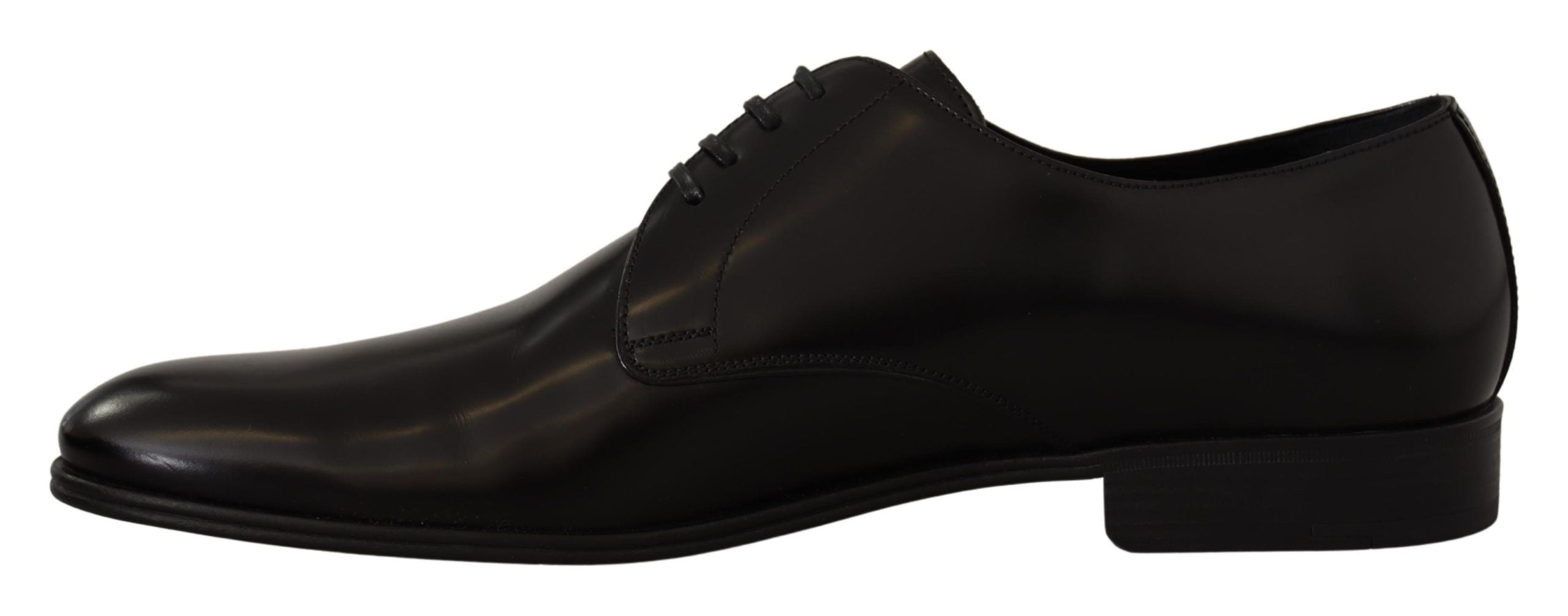 Dolce & Gabbana Svarta Läderskor Med Snörning Formella Derbyskor