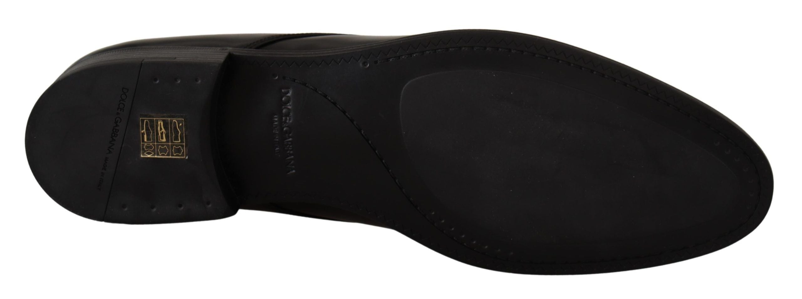 Dolce & Gabbana Svarta Läderskor Med Snörning Formella Derbyskor