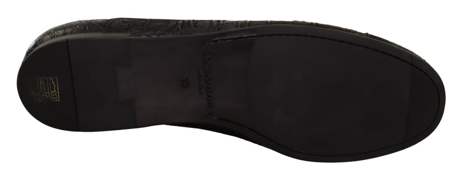 Dolce & Gabbana Svarta Caiman Läder Herr Oxford Skor