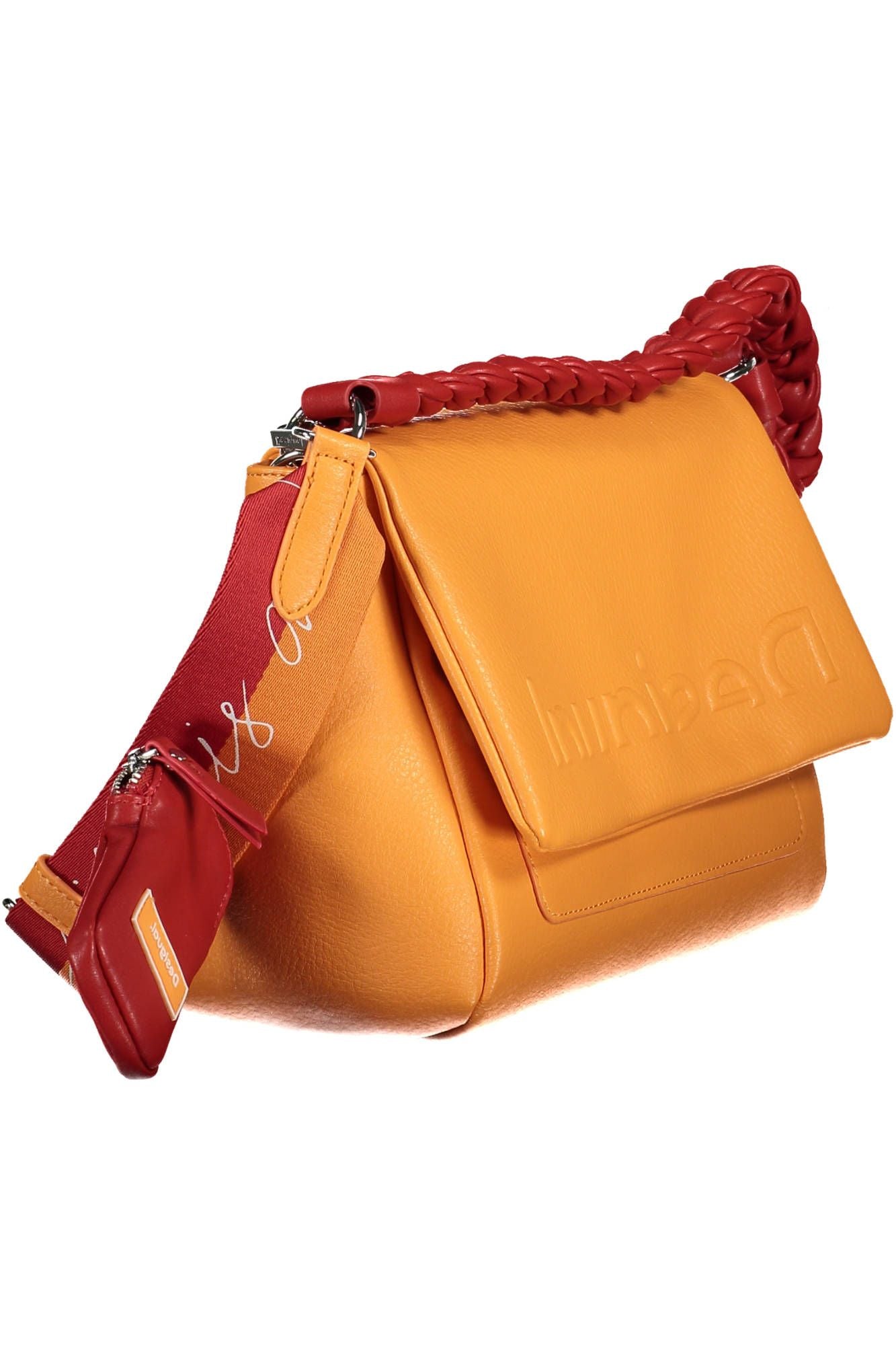 Desigual Chic Orange Axelväska med Kontrastdetaljer
