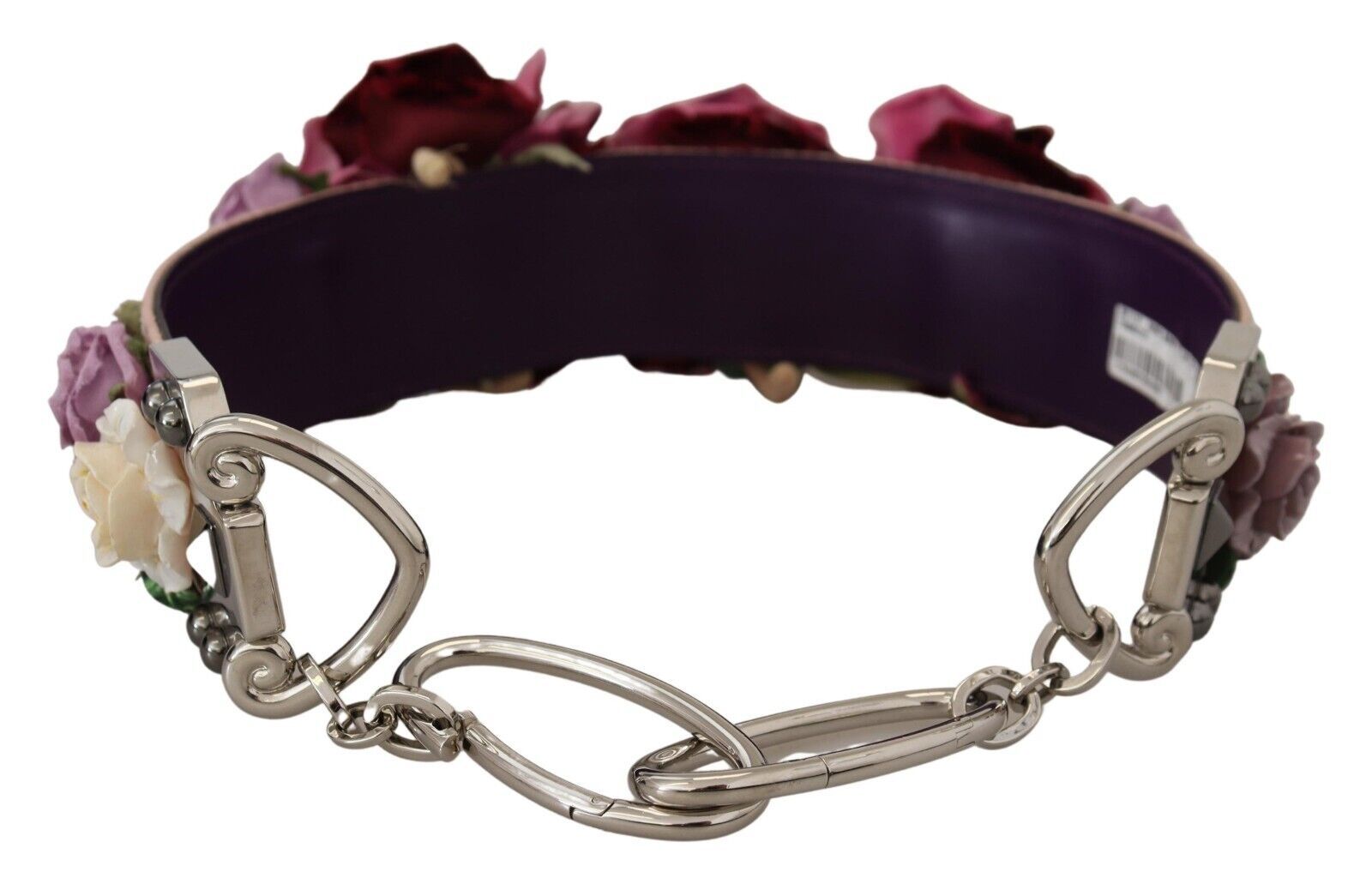 Dolce & Gabbana Flerfärgad Blommig Applikation Metall Axelrem