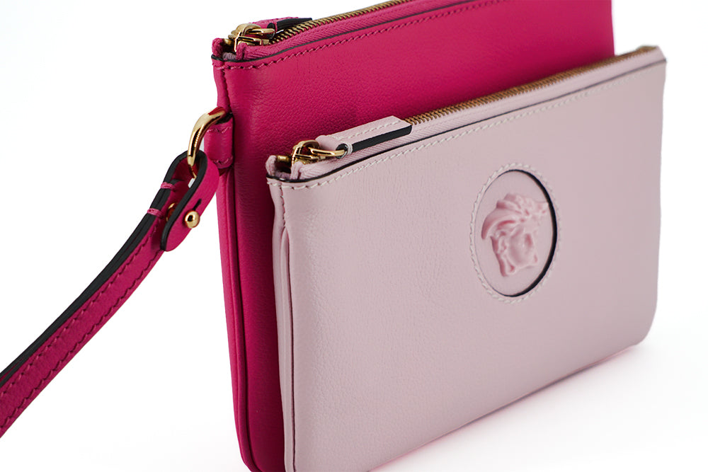 Versace Elegant Rosa Läderväska Kuvertväska