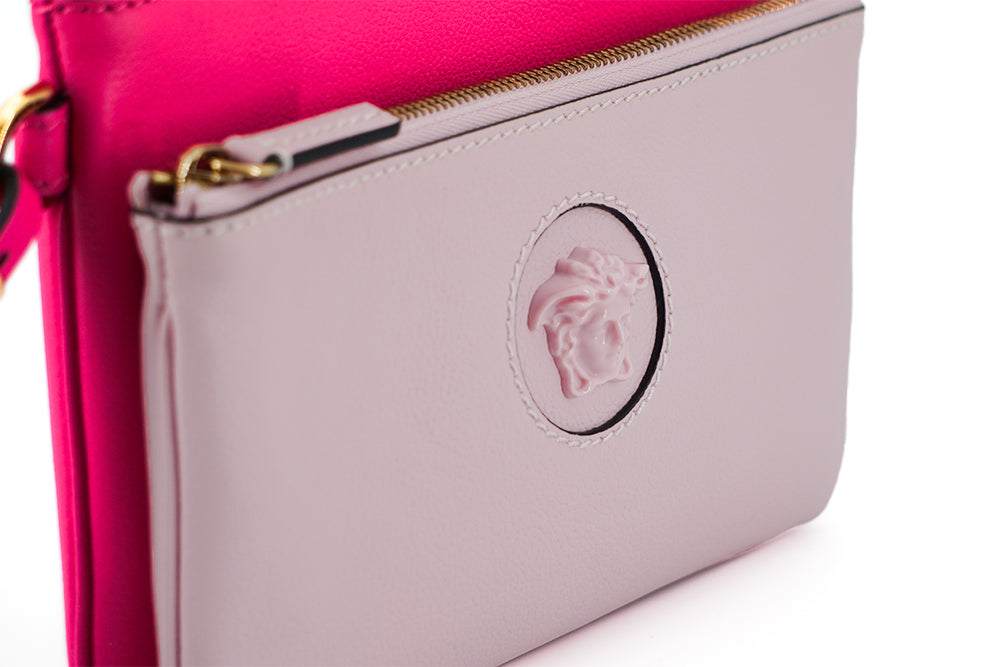 Versace Elegant Rosa Läderväska Kuvertväska