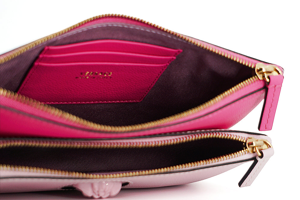 Versace Elegant Rosa Läderväska Kuvertväska
