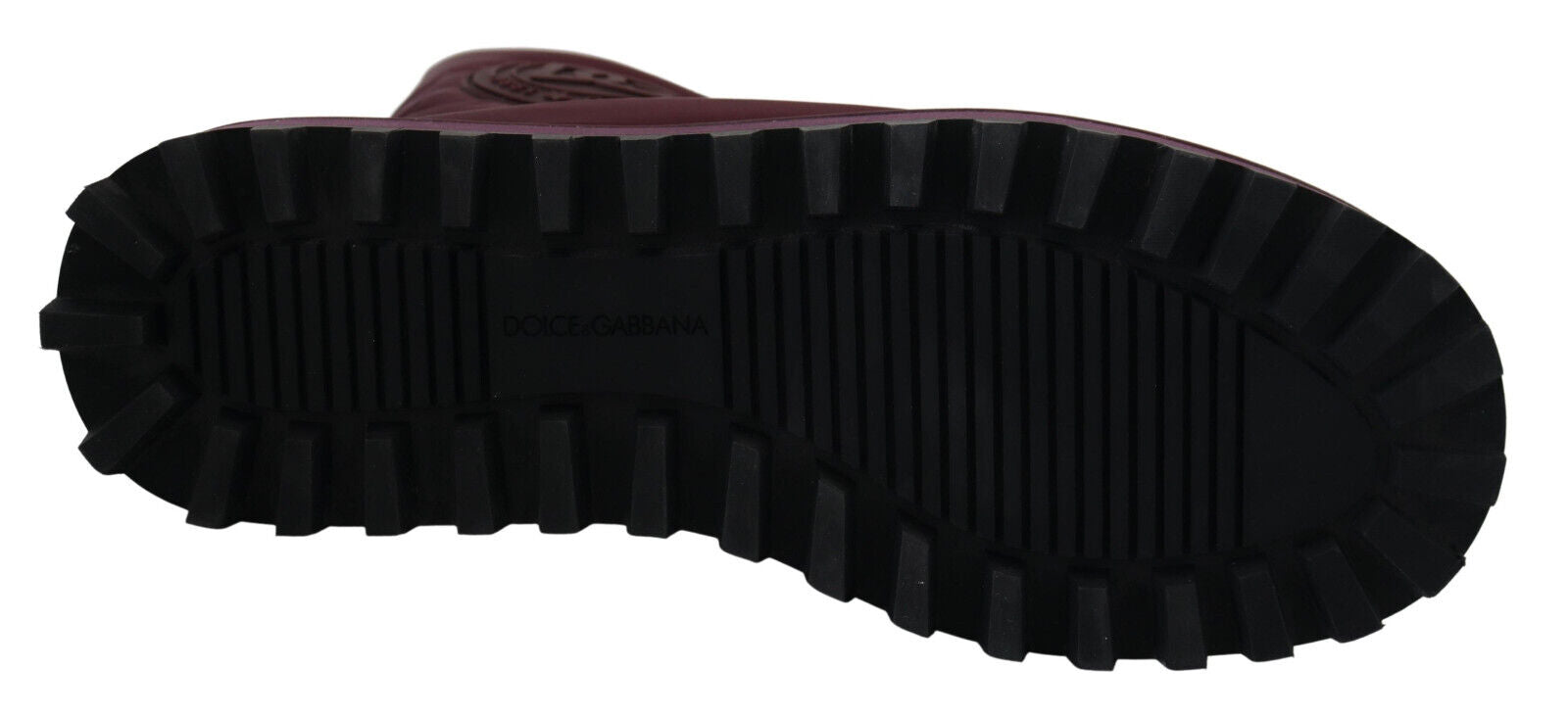 Dolce & Gabbana Bordeaux Nylon Stövlar Vadderade Mellanhöga Skor
