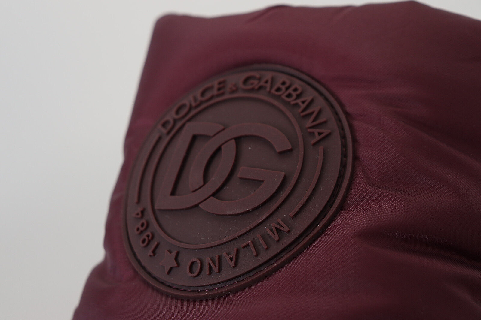 Dolce & Gabbana Bordeaux Nylon Stövlar Vadderade Mellanhöga Skor