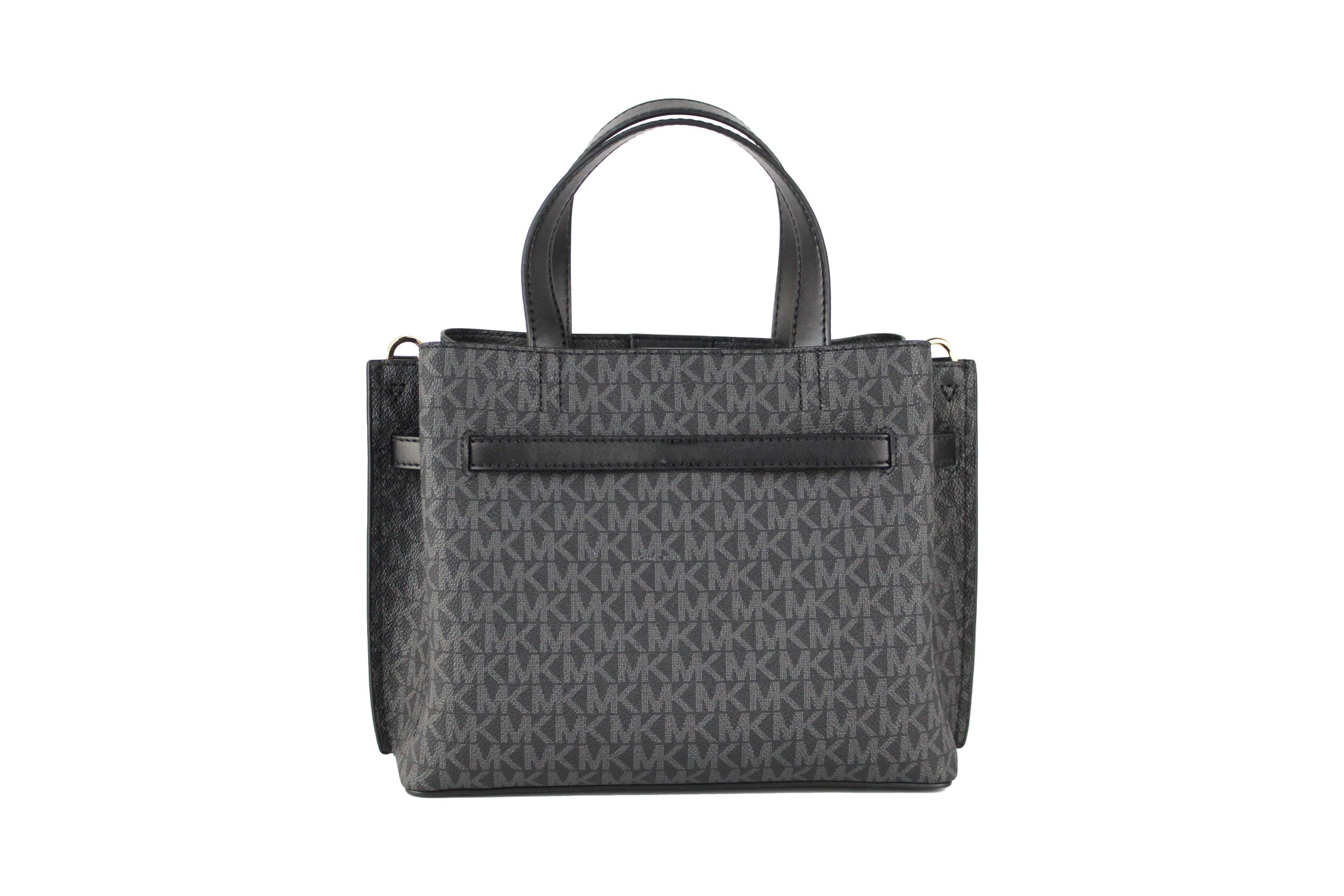 Michael Kors Emilia Liten Svart Signature PVC Axelväska Axelväska