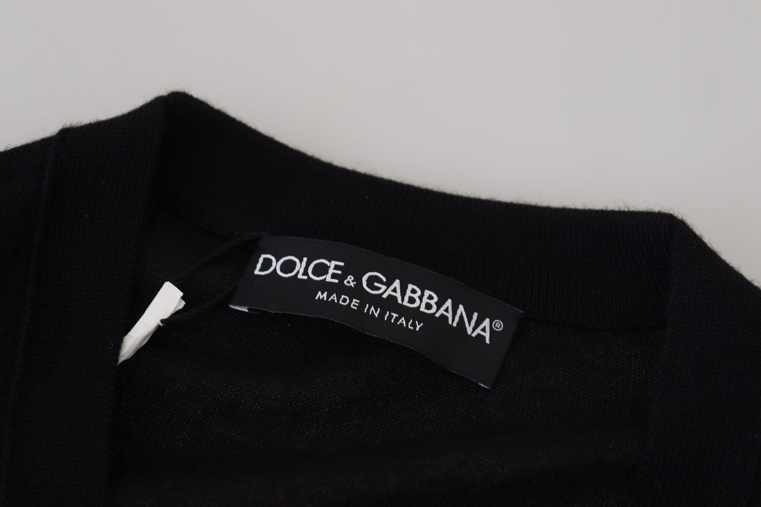 Dolce & Gabbana Svart Kashmirkofta Med Knappar