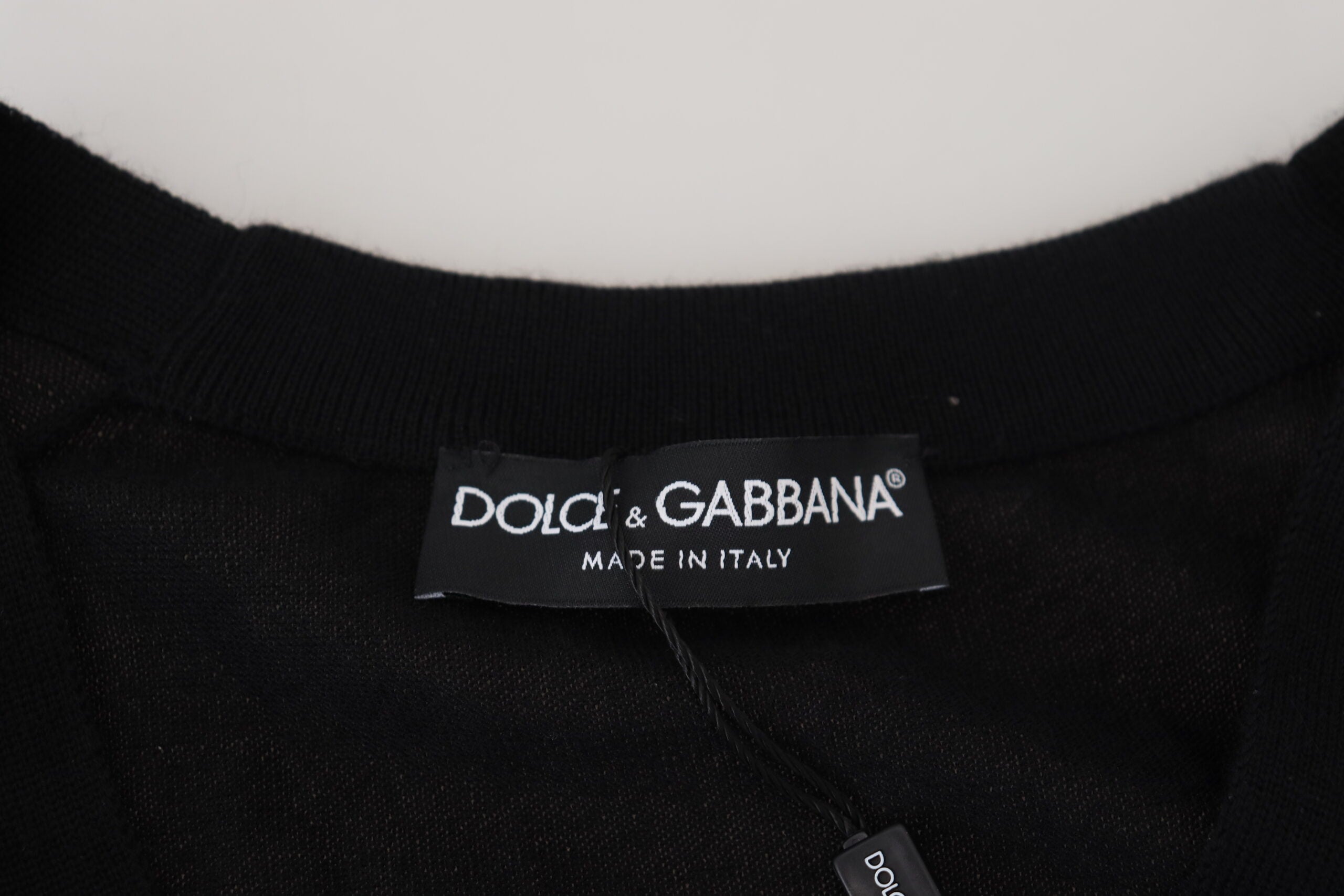 Dolce & Gabbana Svart Kashmirkofta Med Knappar