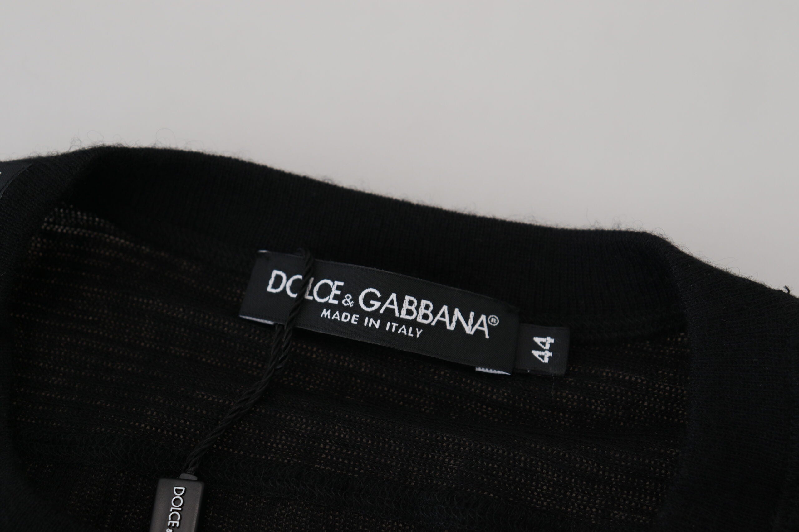 Dolce & Gabbana Svart Kashmirtröja Med Knappar
