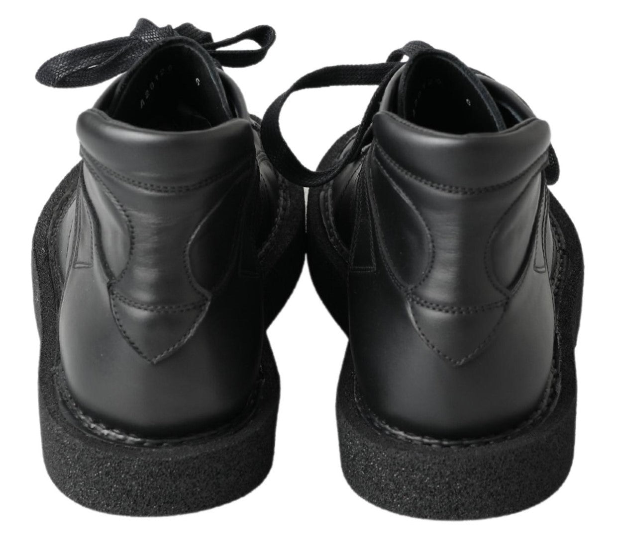 Dolce & Gabbana svarta slip-on-stövlar i läder med stretch