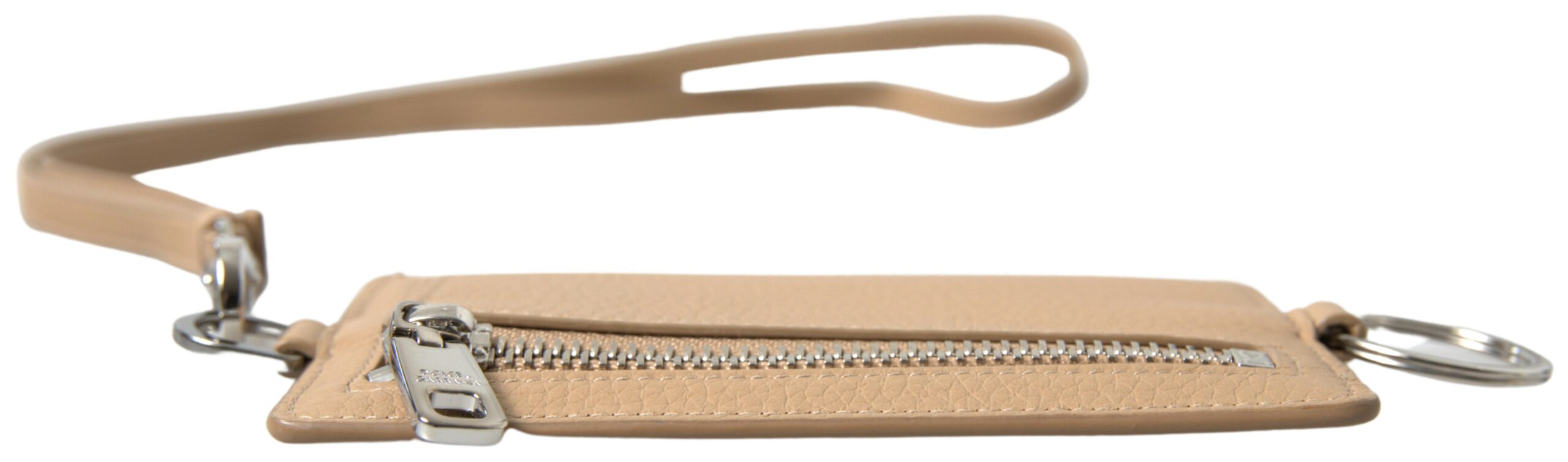 Dolce & Gabbana Beige Läderkorthållare Med Logotyp Herrplånbok
