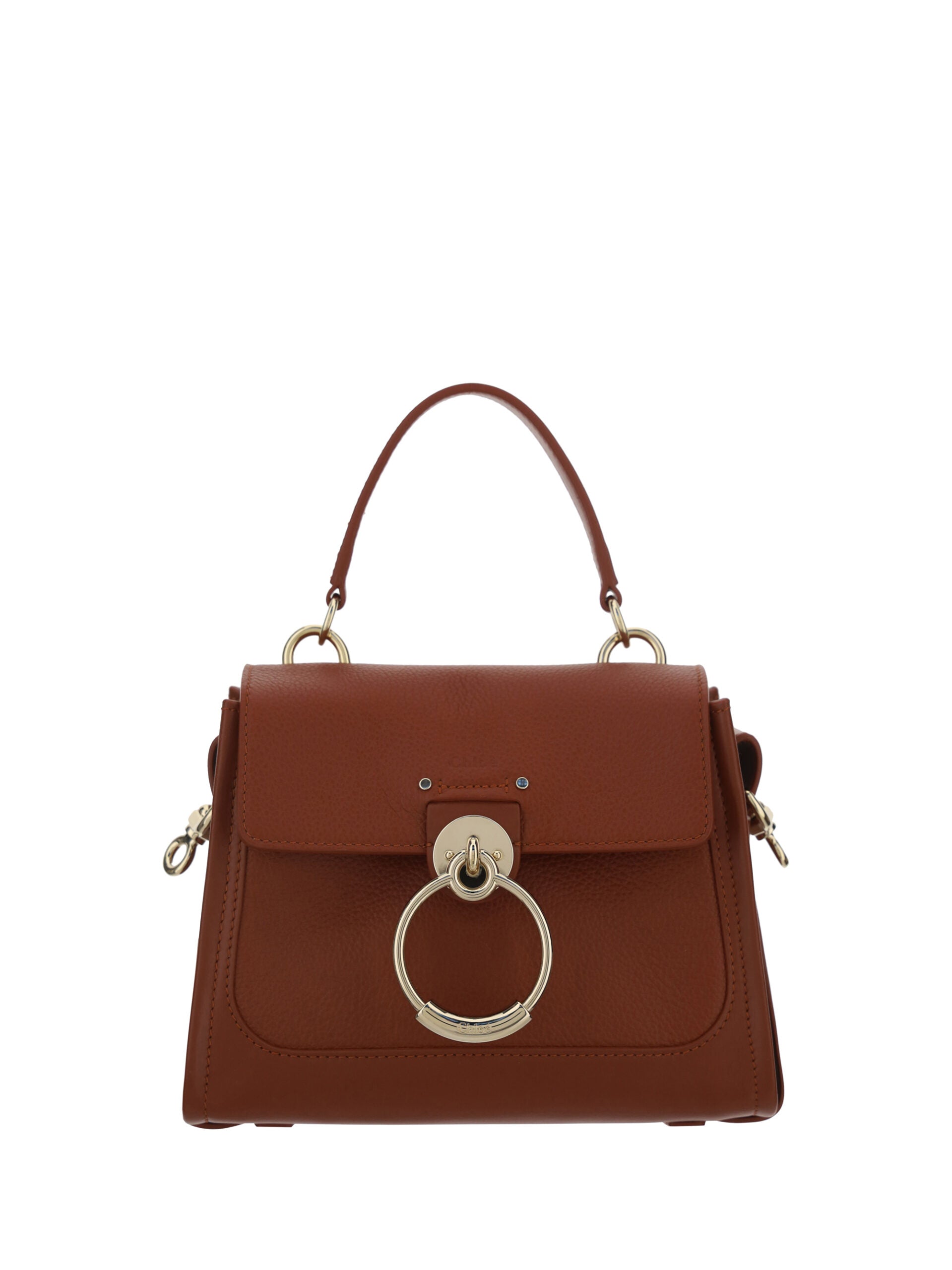 Chloé Elegant Sepia Brun Kalvskinns Axelväska