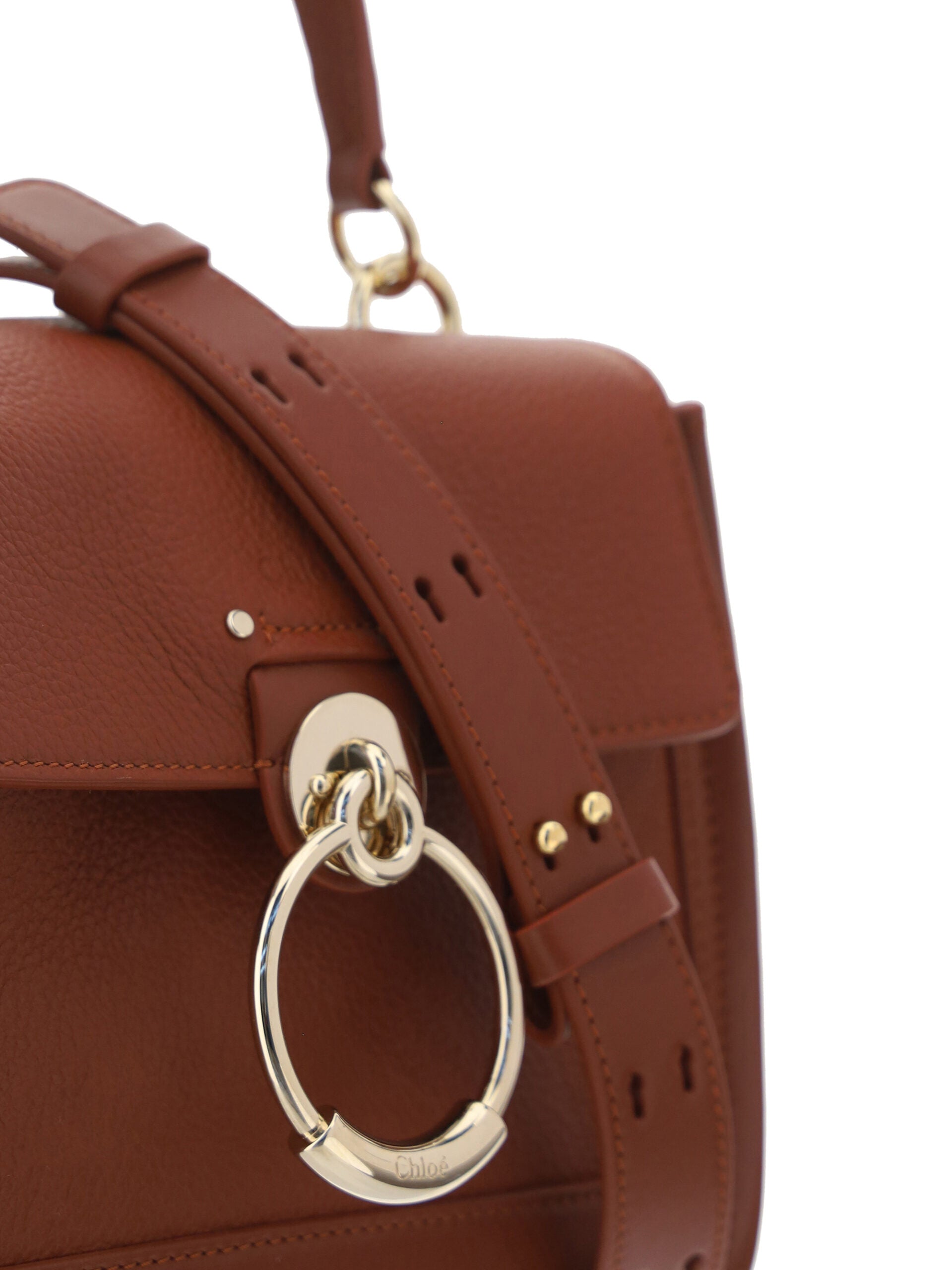 Chloé Elegant Sepia Brun Kalvskinns Axelväska