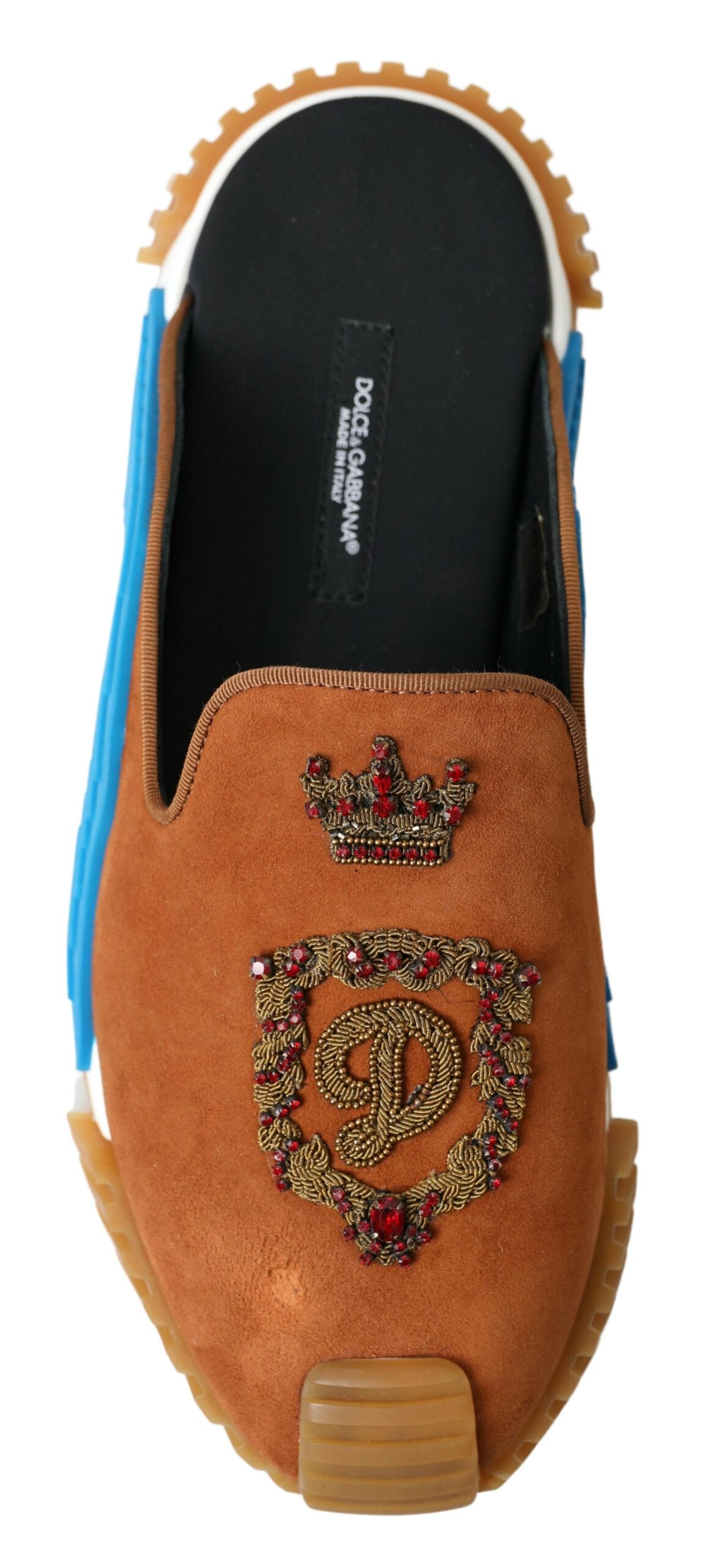 Dolce & Gabbana Bruna Mocka Kronlogotyp NS1 Slidesandaler