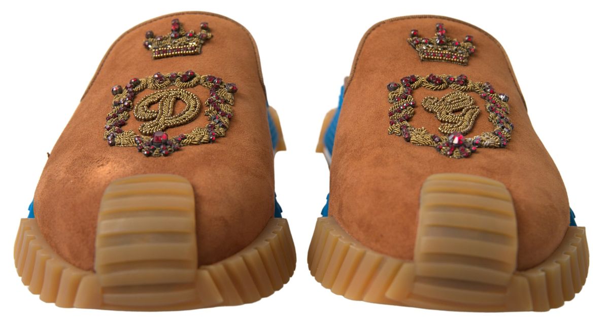 Dolce & Gabbana Bruna Mocka Kronlogotyp NS1 Slidesandaler