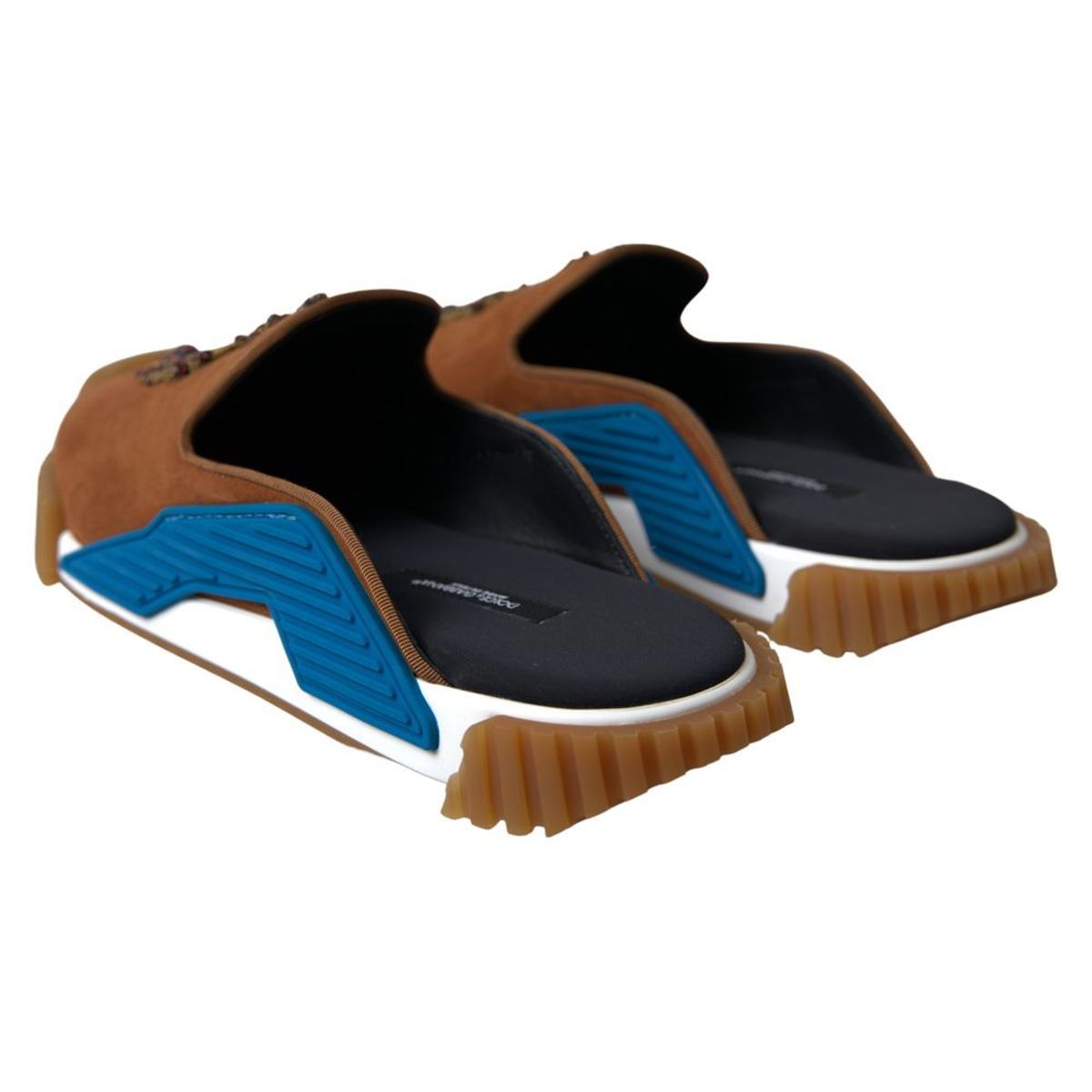 Dolce & Gabbana Bruna Mocka Kronlogotyp NS1 Slidesandaler