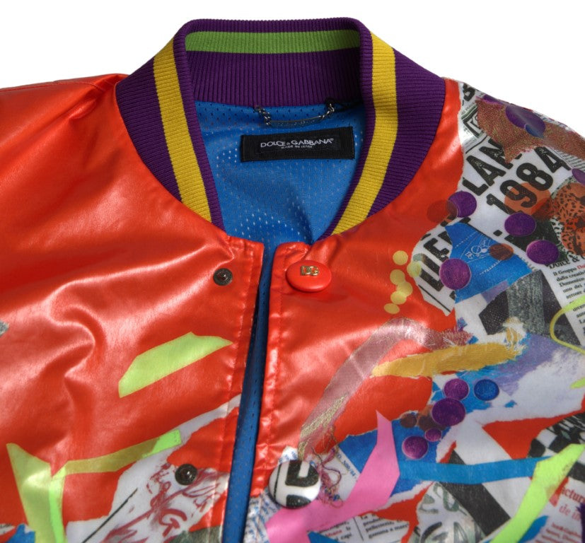 Dolce & Gabbana Blousonjacka i orange polyester med knappar