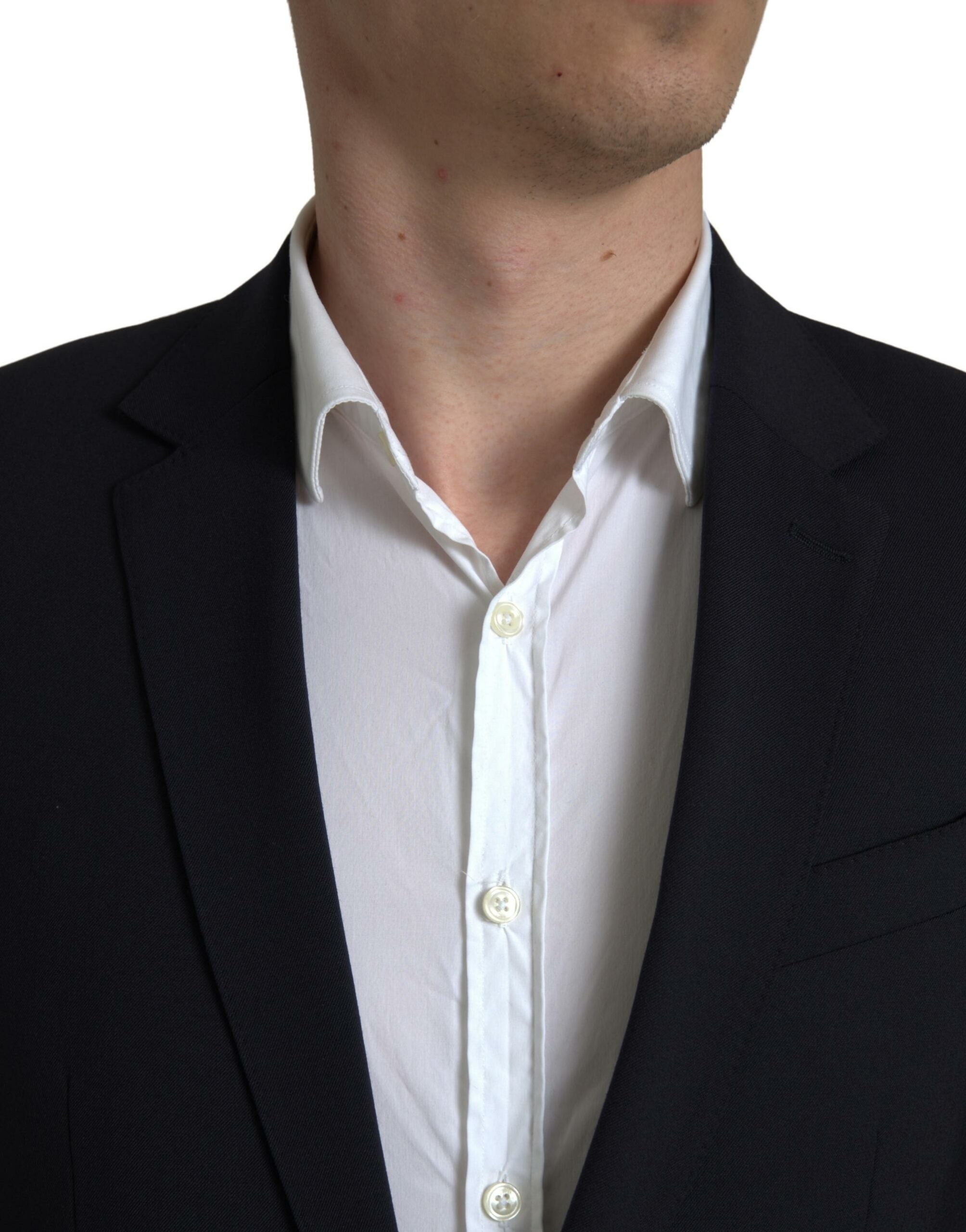 Dolce & Gabbana Blå 2-delad enkelknäppt MARTINI-kostym