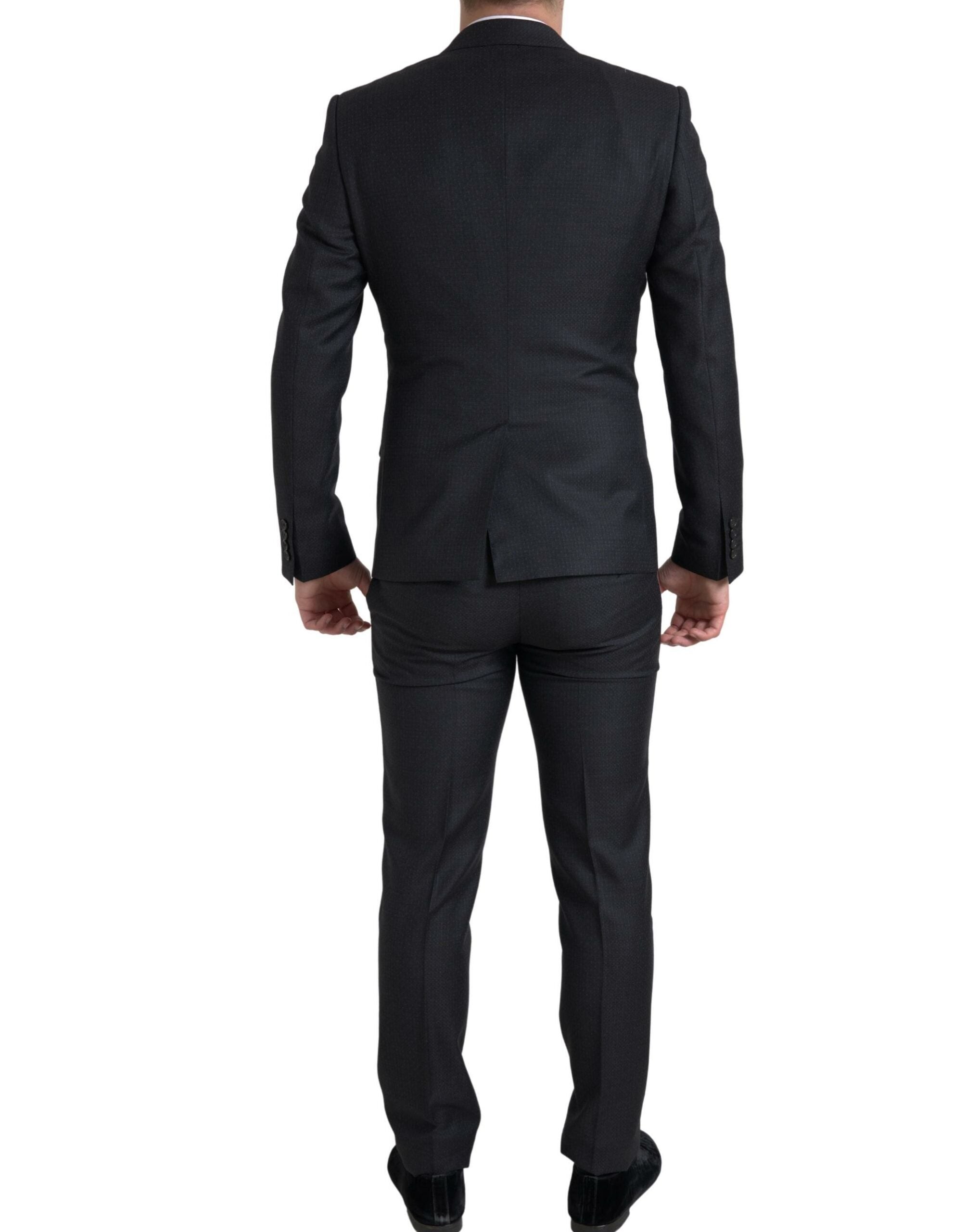 Dolce & Gabbana Svart 3-delad enkelknäppt MARTINI-kostym